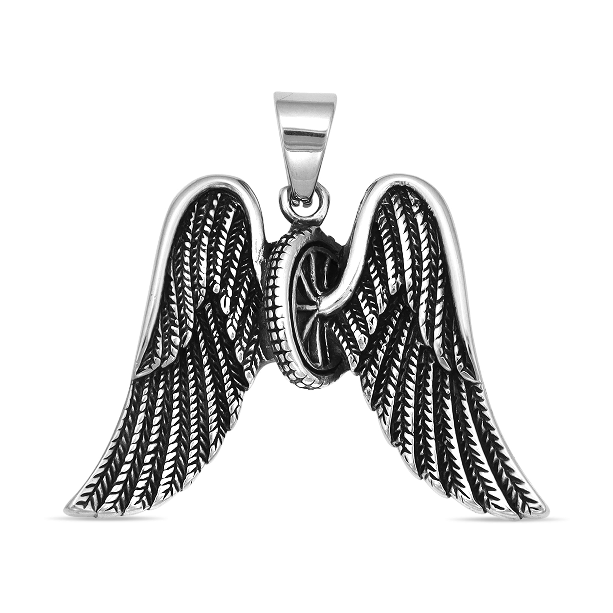 Large Wheel Wings Stainless Steel Pendant / PDL9009、mySite、dreamappss