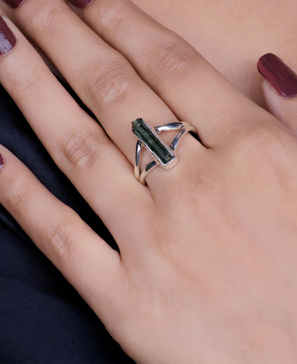 Sterling Silver Green Tourmaline Ring、mySite、topwebapps
