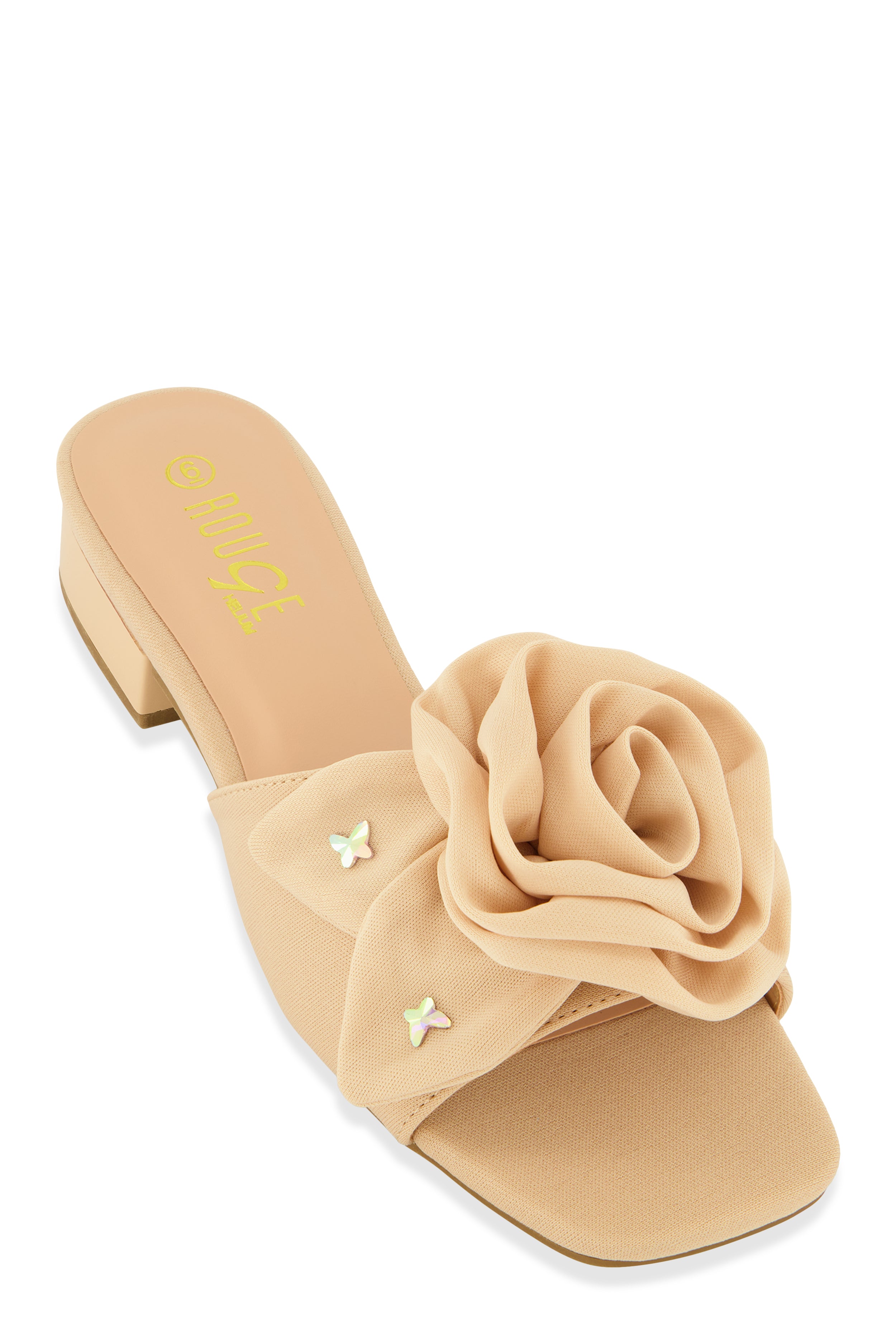 Butterfly Rose Band Low Heel Sandals、mySite、camillekostekn