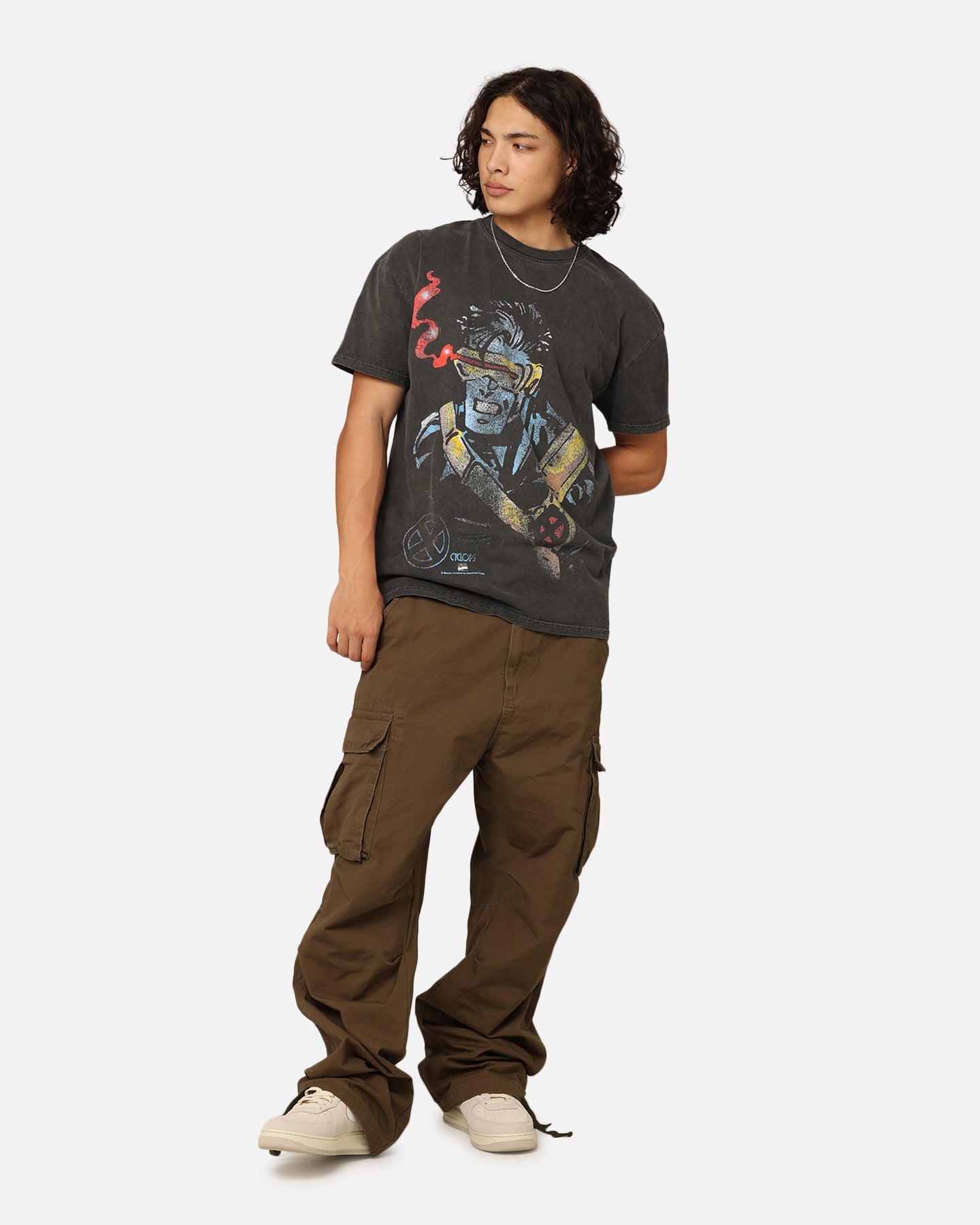 Marvel X-Men Cyclops Heavyweight T-Shirt Black Wash、mySite、zt4zffjzw