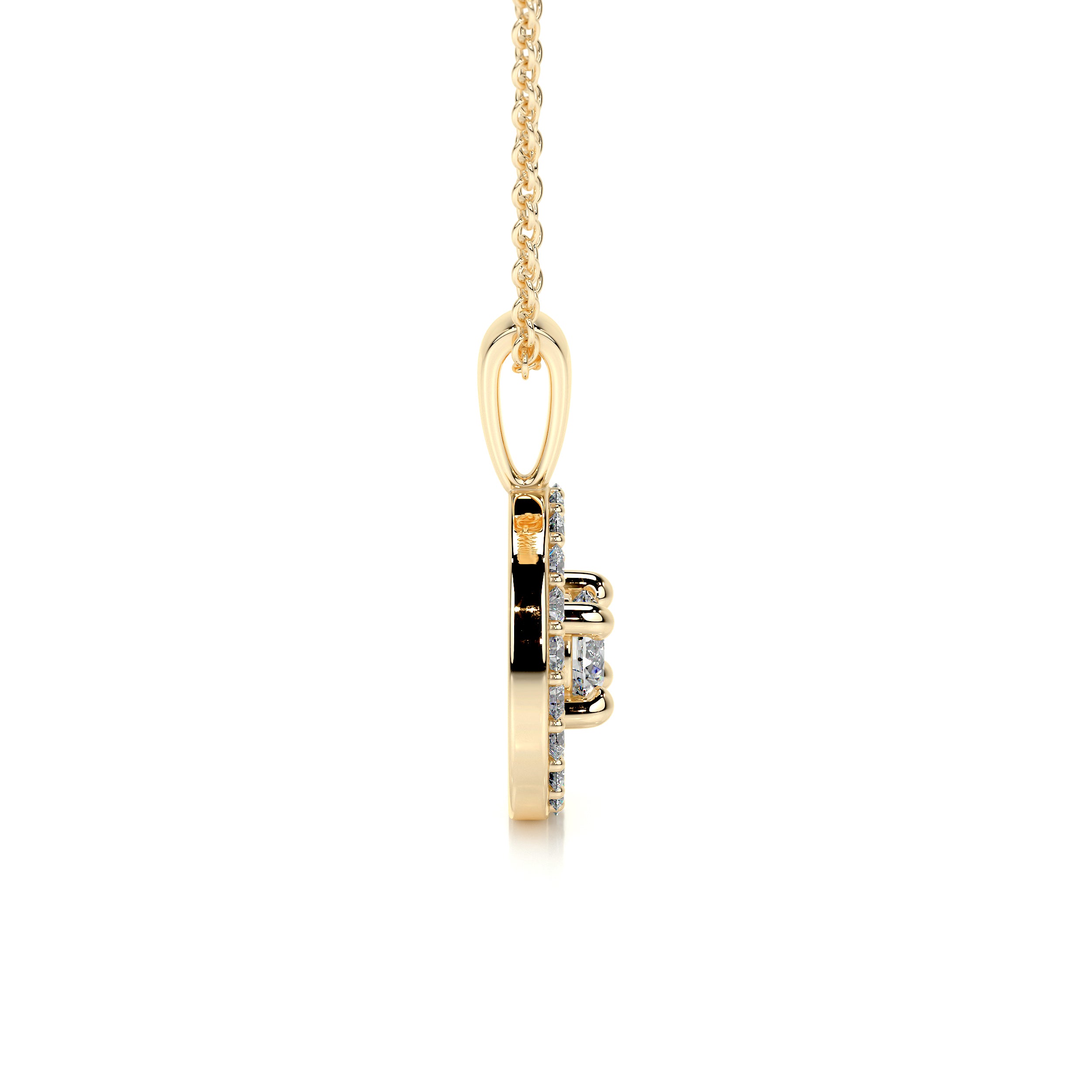 Aspen Lab Grown Diamond Pendant (0.6 Carat) -18K Yellow Gold、mySite、hinf8tx79