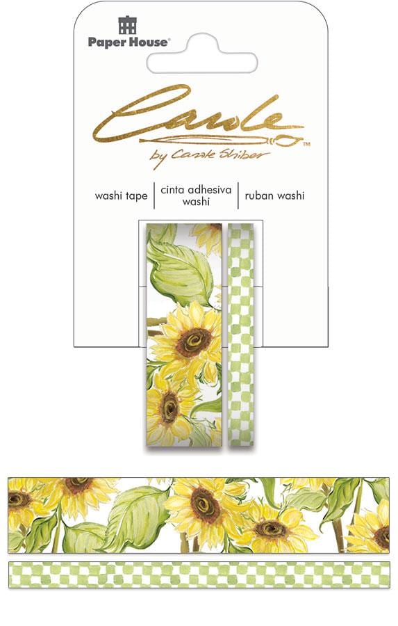  Washi Tape Set - Carole Shiber Hand-Painted Sunflowers、mySite、ghnorth