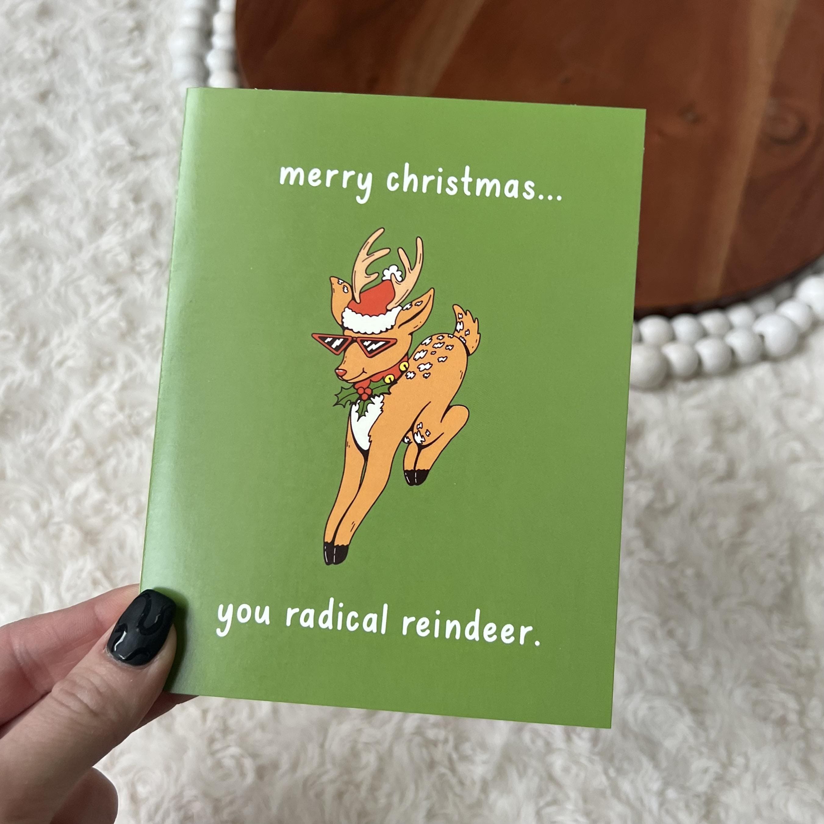  Merry Christmas You Radical Reindeer Christmas Card、mySite、elrpsem3k