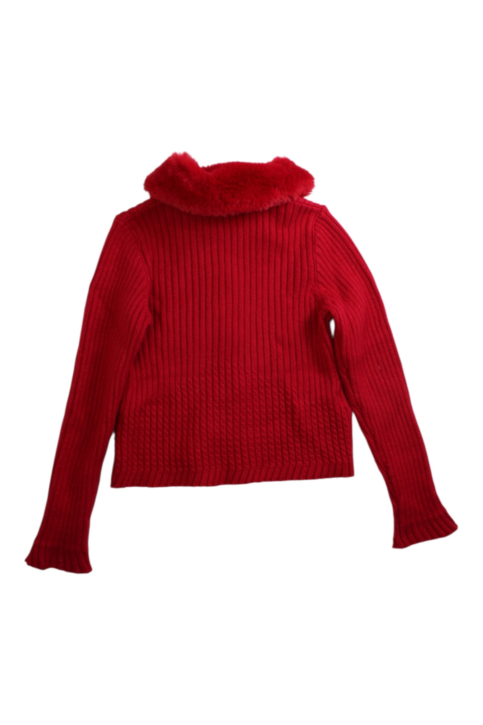 Mayoral Faux Fur Collar Knit Cardigan 6T、mySite、g9winljtr