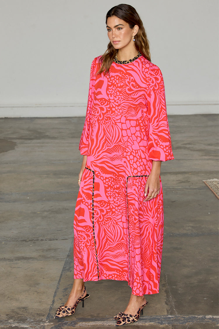 Valentine Animal Olive Dress Petite、mySite、solidvoid