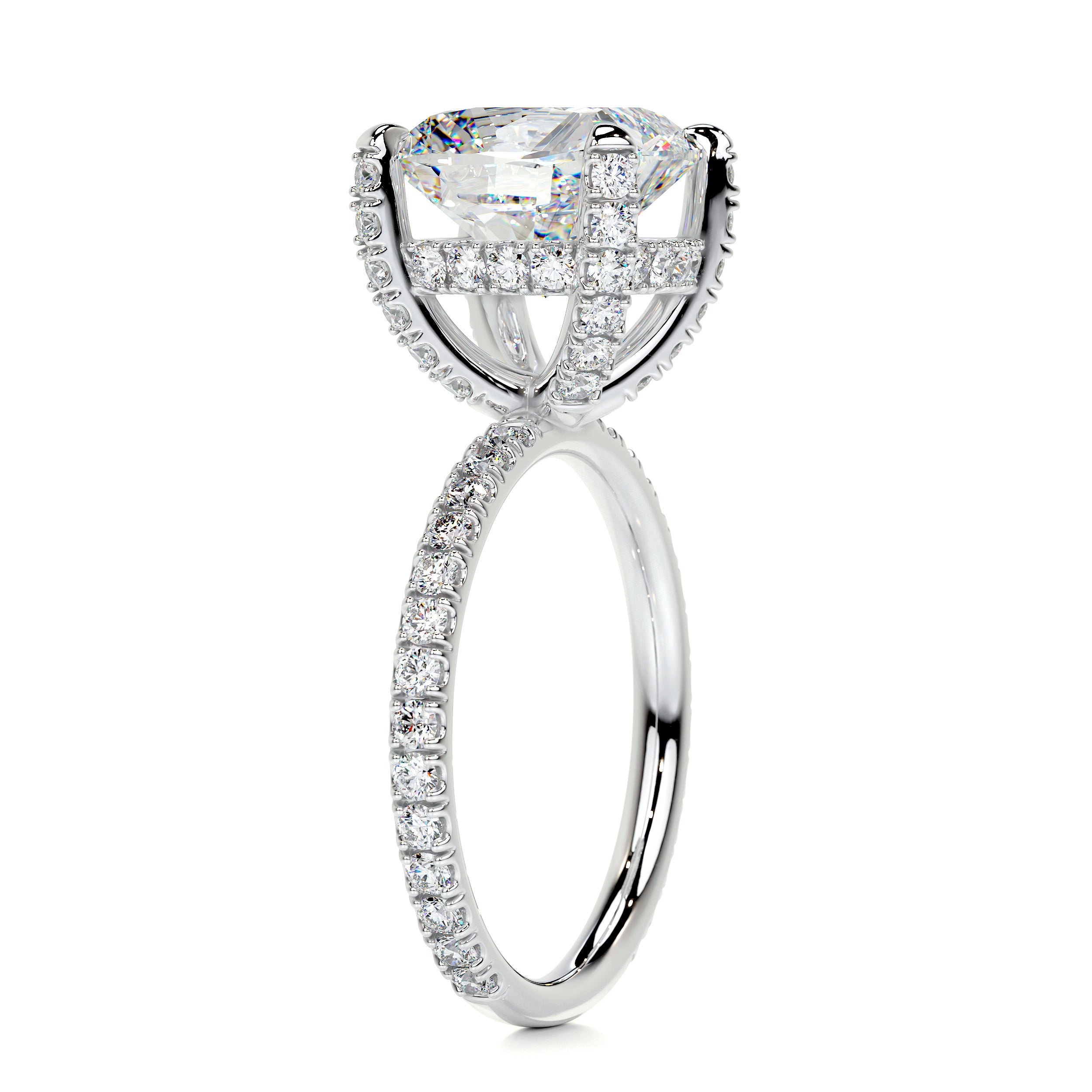 Quinn Moissanite & Diamond Ring -18K White Gold、mySite、hinf8tx79