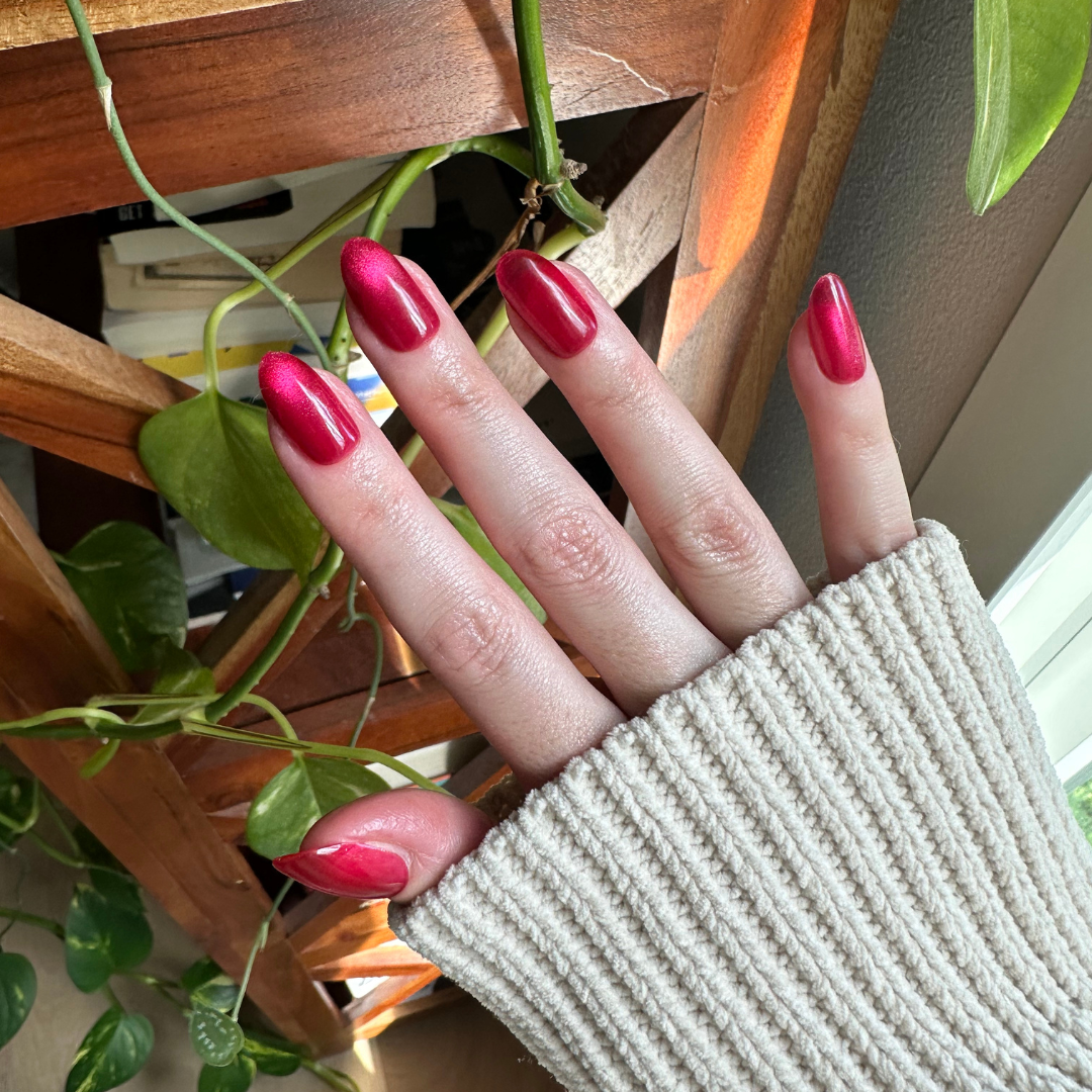 Magenta Velvet - Press-On | Medium | Oval、mySite、solidvoid