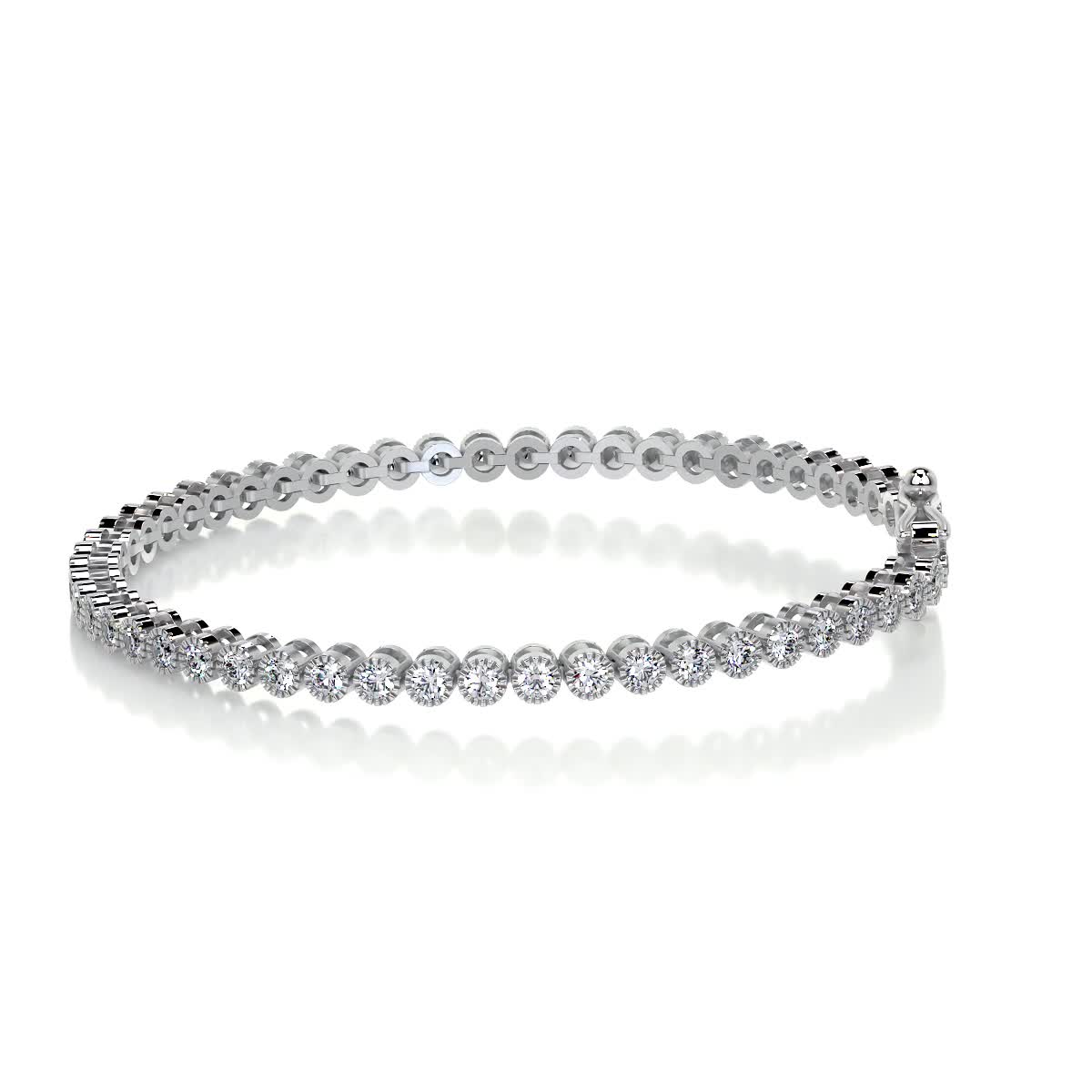 Laura Diamond Lab Grown Tennis Bracelet (1.50 Carat) -14K White Gold、mySite、hinf8tx79