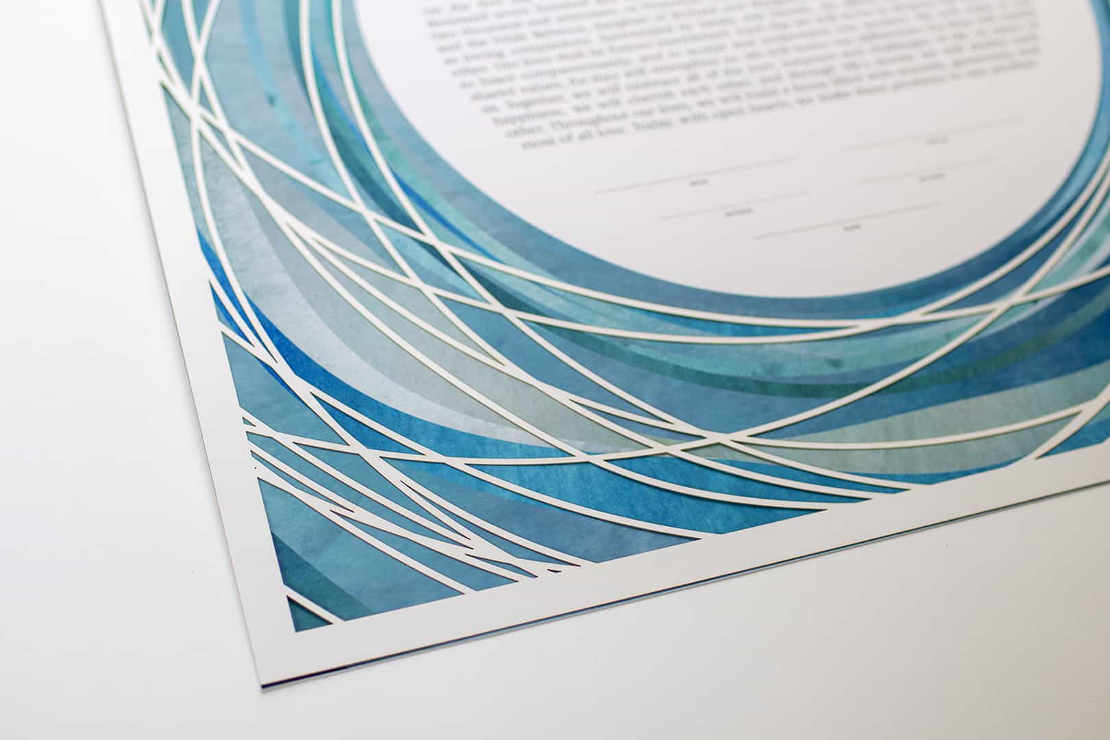  Tide Pool Papercut Ketubah by Adriana Saipe、mySite、elrpsem3k