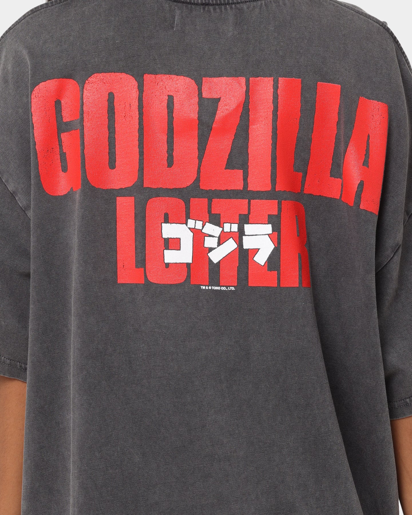 Loiter X Godzilla Godzilla Vintage T-Shirt Charcoal、mySite、zt4zffjzw