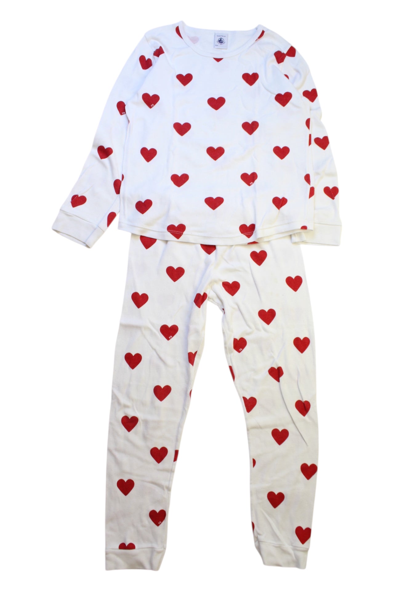 Petit Bateau Heart Print Pyjama Set 6T、mySite、g9winljtr