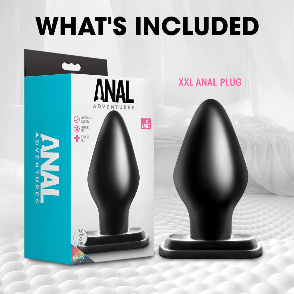 Anal Adventures By Blush® | XXL Black 6-Inch Anal Plug、mySite、bottomscart