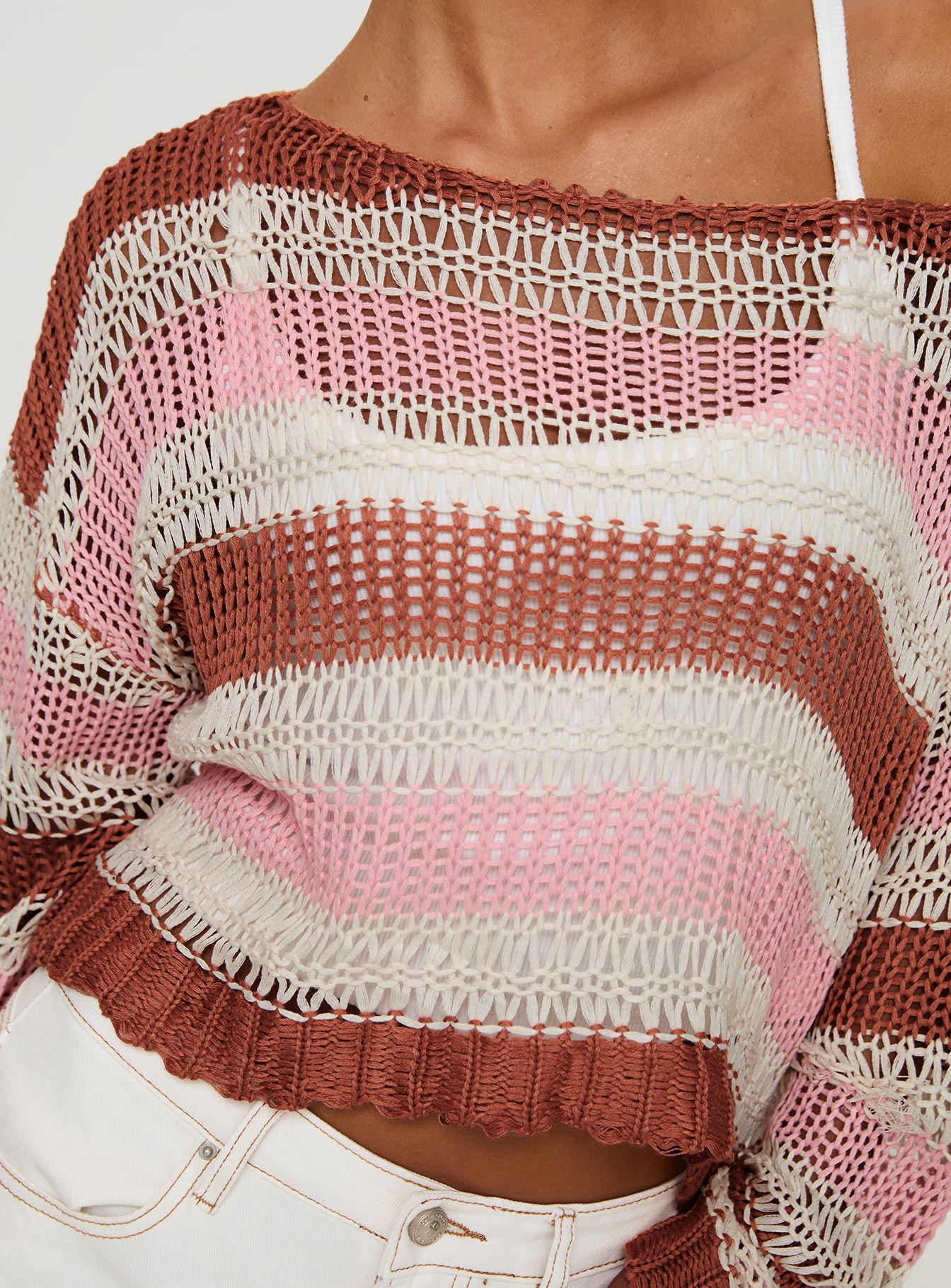 Perren Sweater Pink / Brown Stripe、mySite、solidvoid