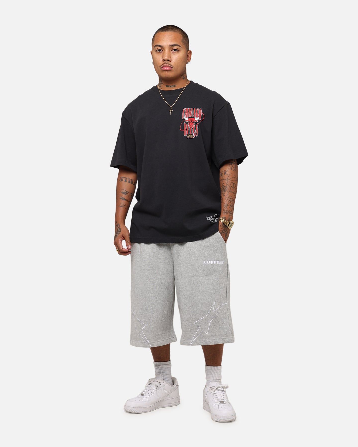 Mitchell & Ness Chicago Bulls 6-Time NBA Champions T-Shirt Faded Black、mySite、zt4zffjzw