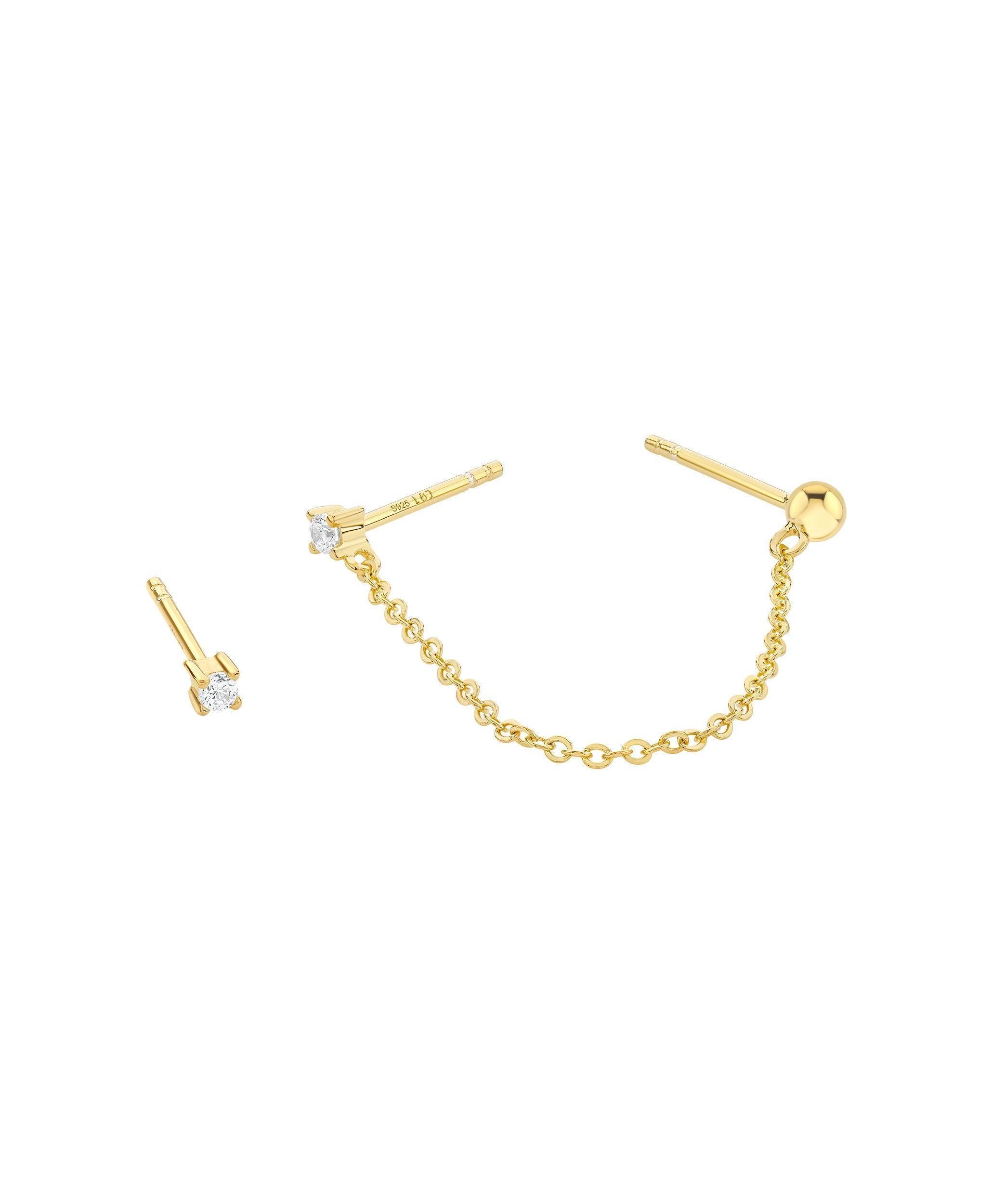 Vision Earring Set White 18ct Gold Plated、mySite、botmansion