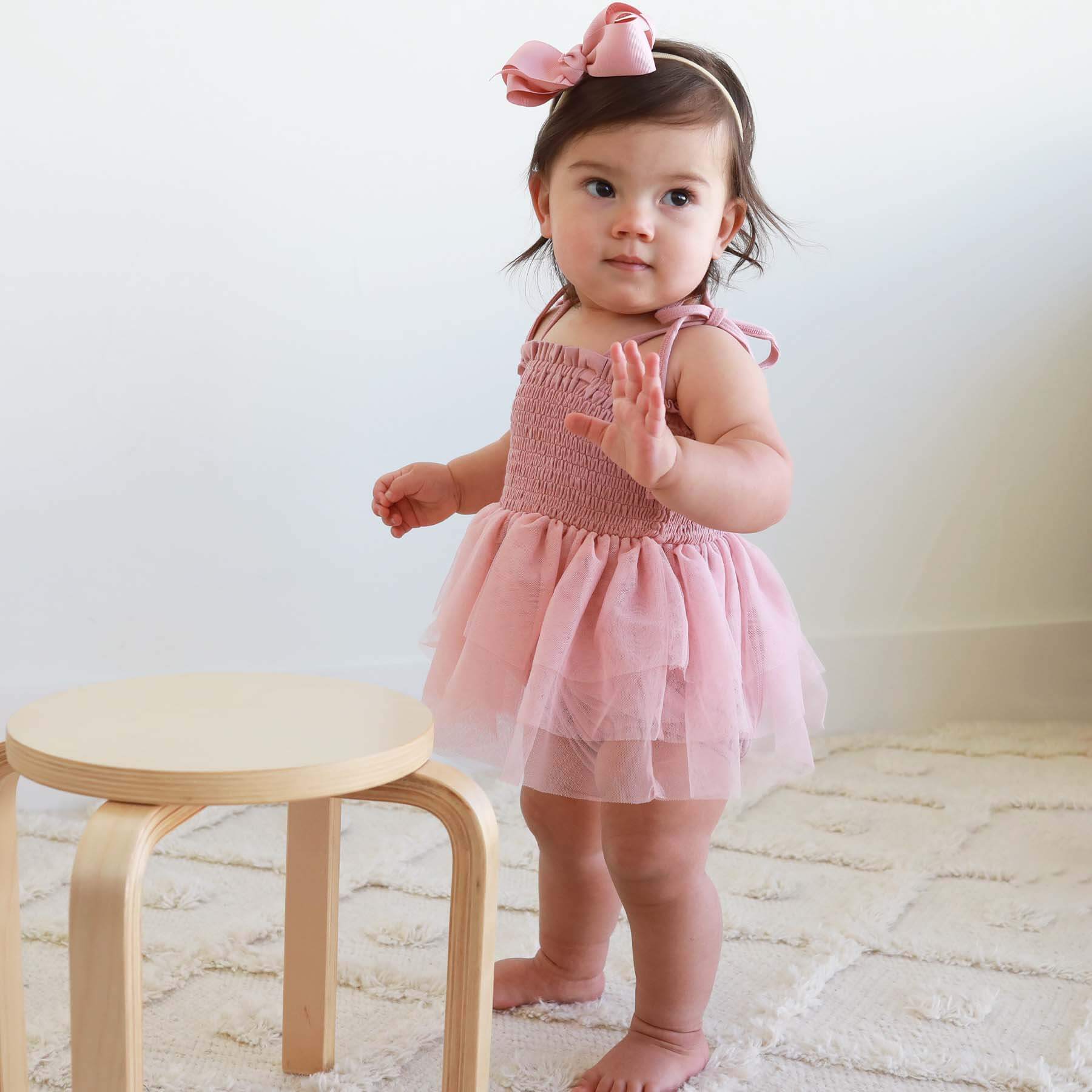  Smocked Tutu Bodysuit | Mauve、mySite、layawaytickets