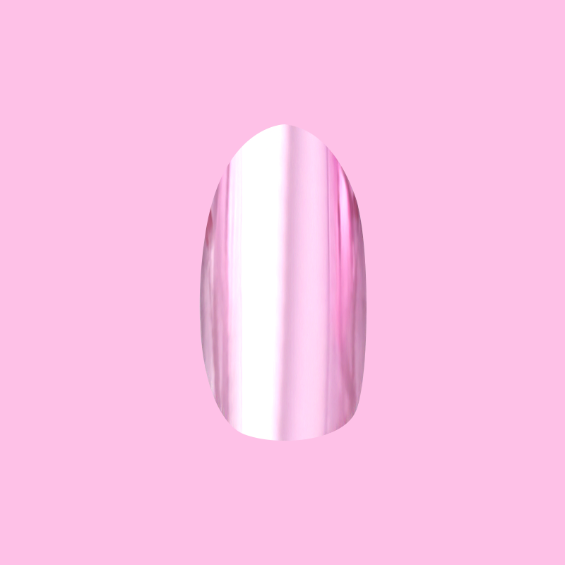Pink Mirror Chrome - Press-On | Medium | Oval - Part of Set、mySite、solidvoid