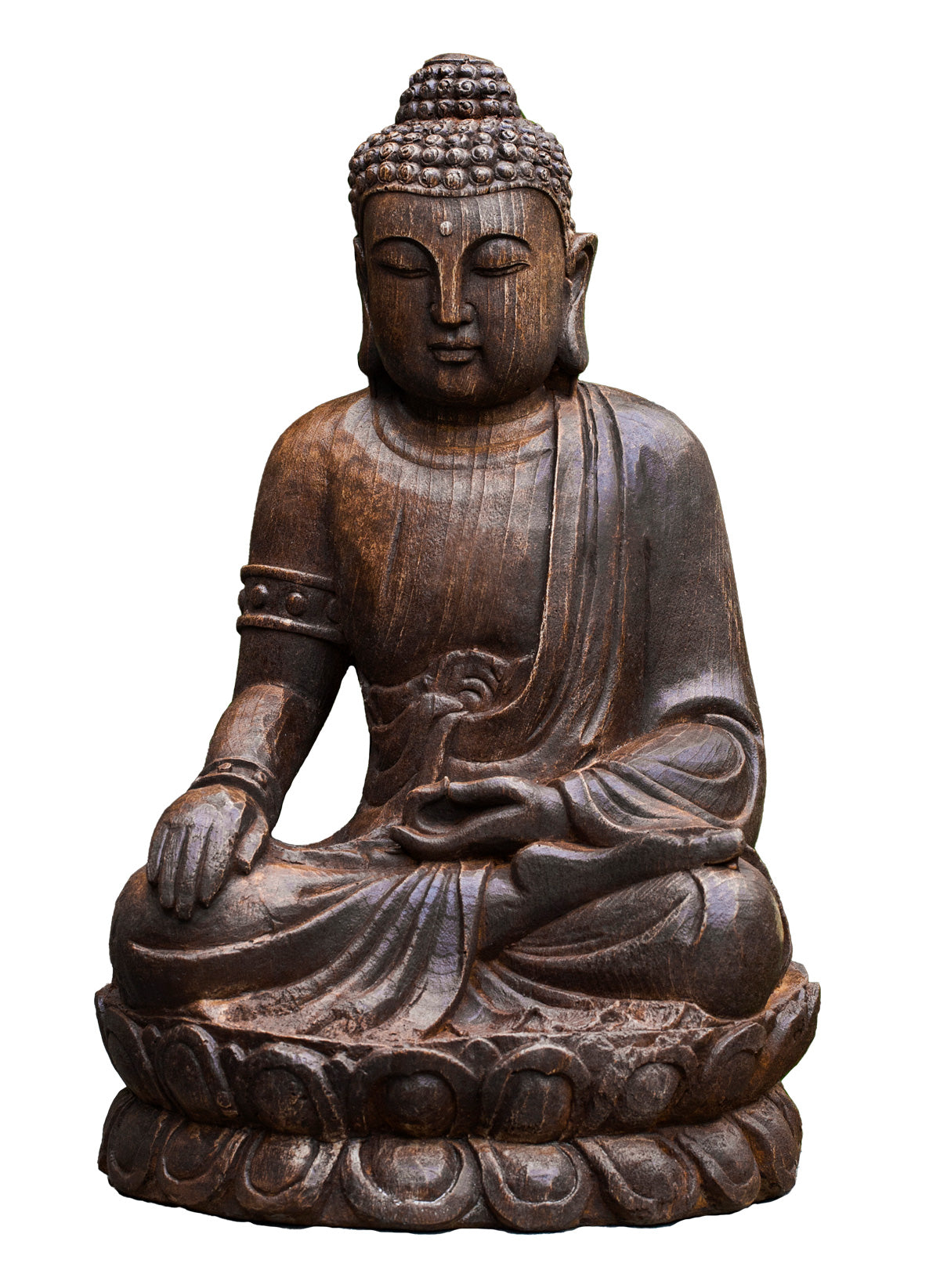 Antique Buddha on Lotus Throne Statue、mySite、topwebapps