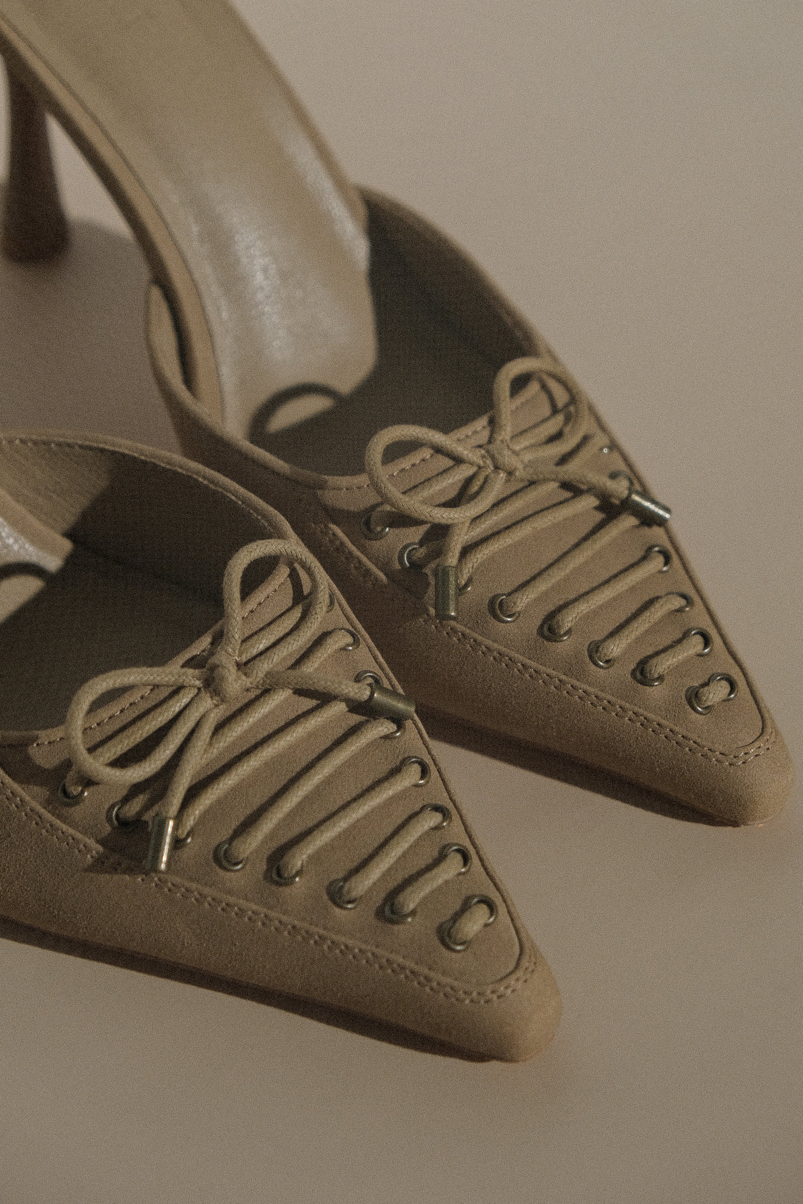 Joanne Suede Lace Up Heels - Camel、mySite、solidvoid