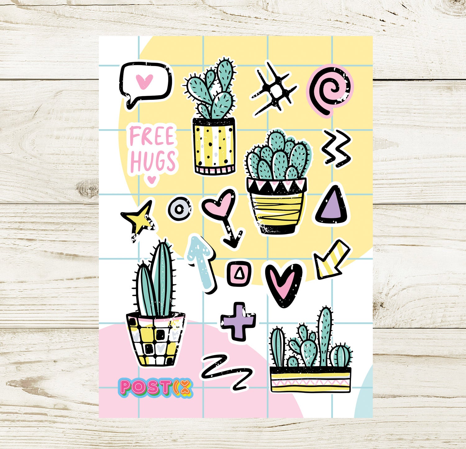  Cactus Love Sticker Sheet、mySite、ghnorth
