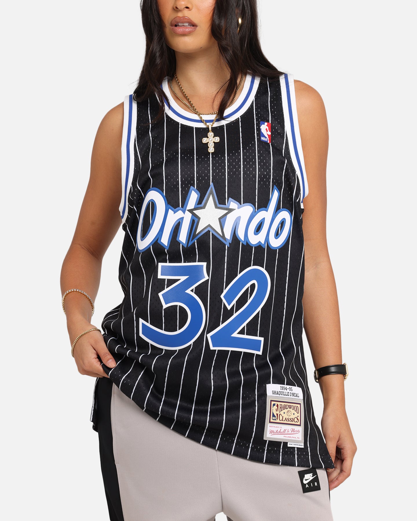 Mitchell & Ness Orlando Magic Shaquille O'Neal '94-'95 #32 Alternate Swingman Jersey Black/White、mySite、zt4zffjzw