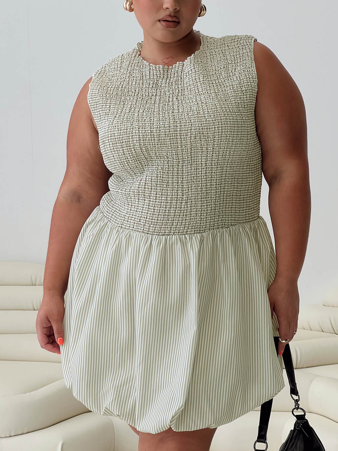 Narnie Mini Dress Sage Curve、mySite、solidvoid