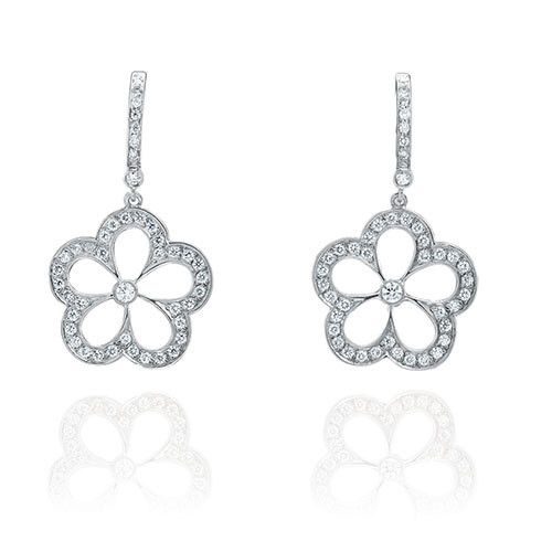 Gumuchian G. Boutique 18k White Gold Diamond Daisy Earrings、mySite、hinf8tx79