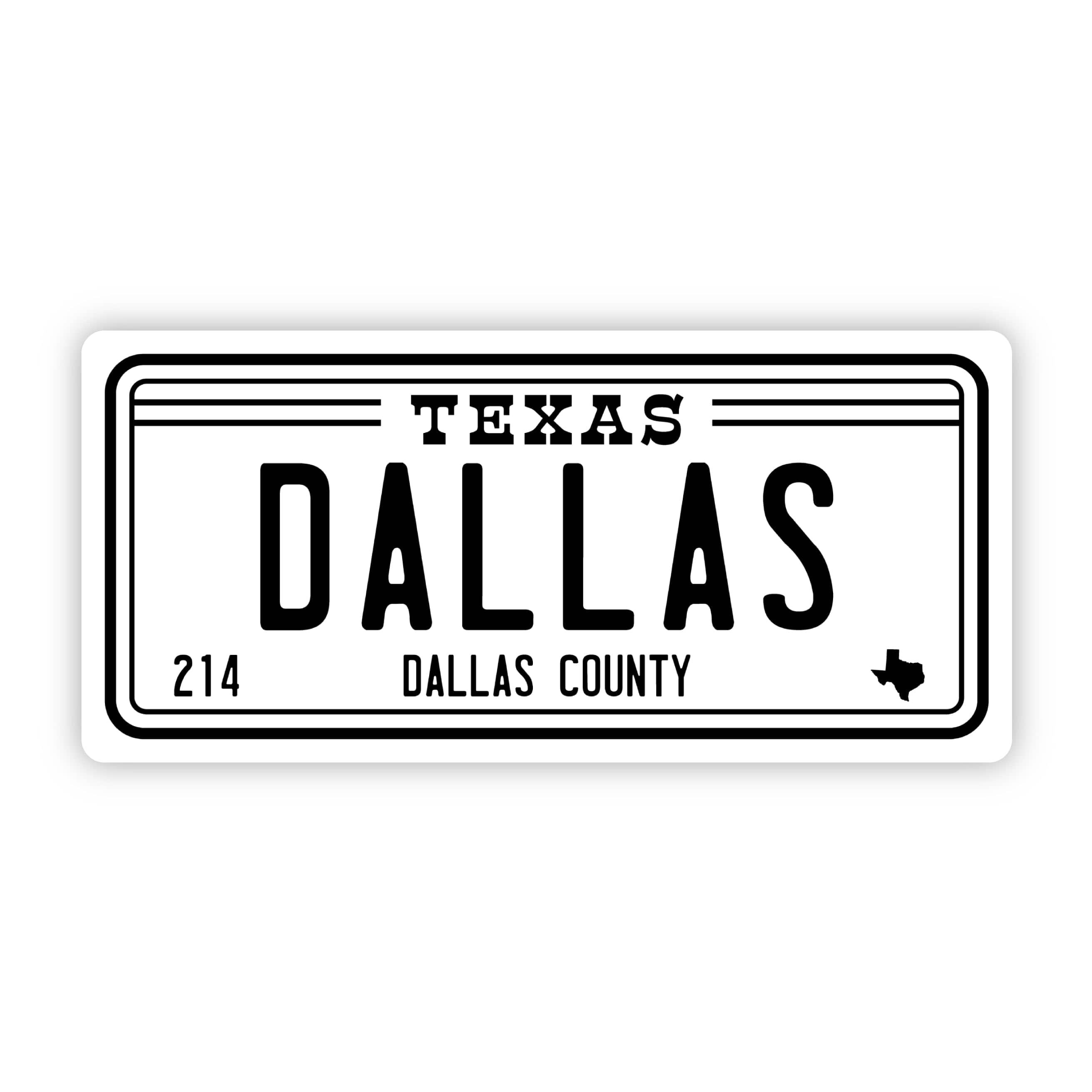  Dallas Texas 214 License Plate Sticker、mySite、ghnorth