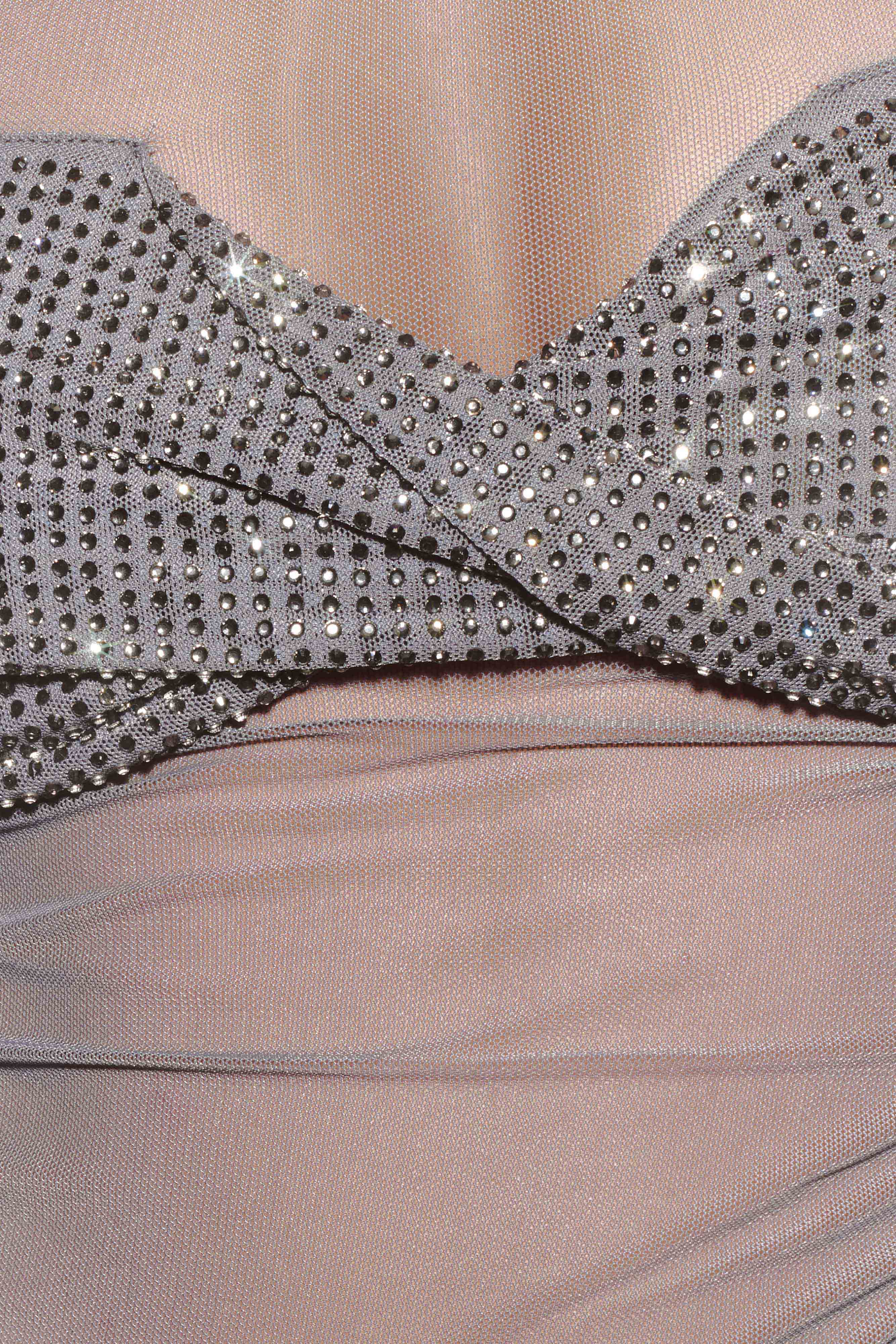 Garcelle Diamante Off Shoulder Top - Gunmetal、mySite、solidvoid