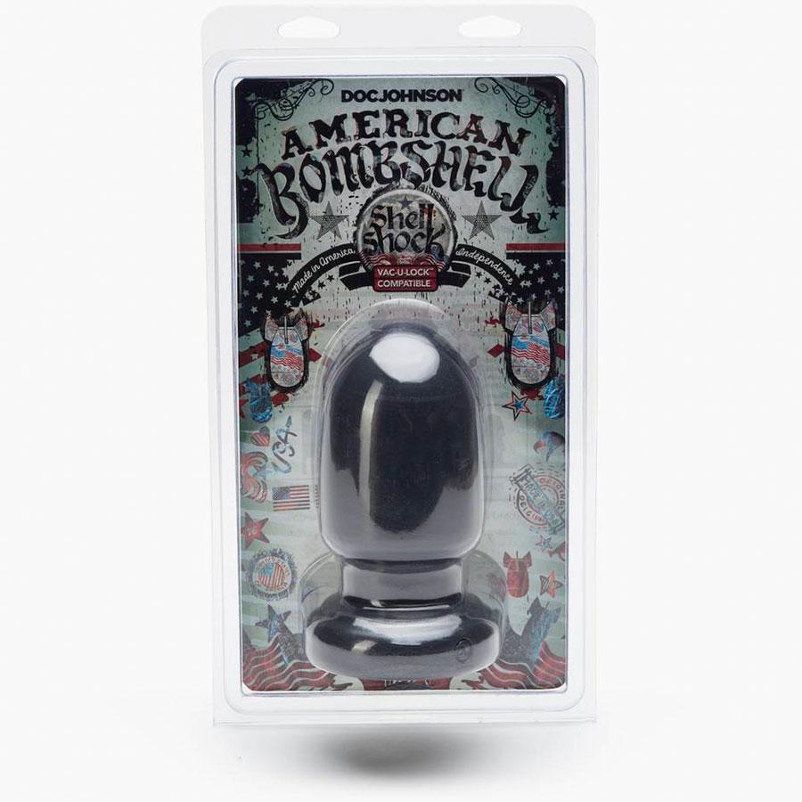 American Bombshell Shell Shocked Huge Round Butt Plug Gun Metal Grey、mySite、bottomscart