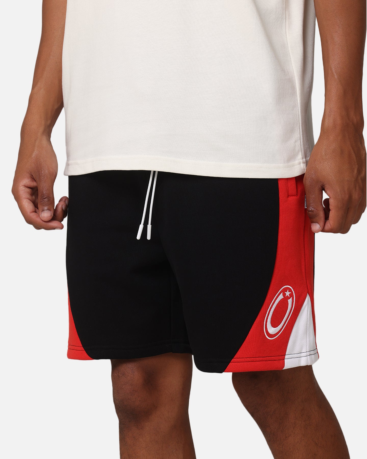 Carre C Star Panelled Shorts Black/Red、mySite、zt4zffjzw