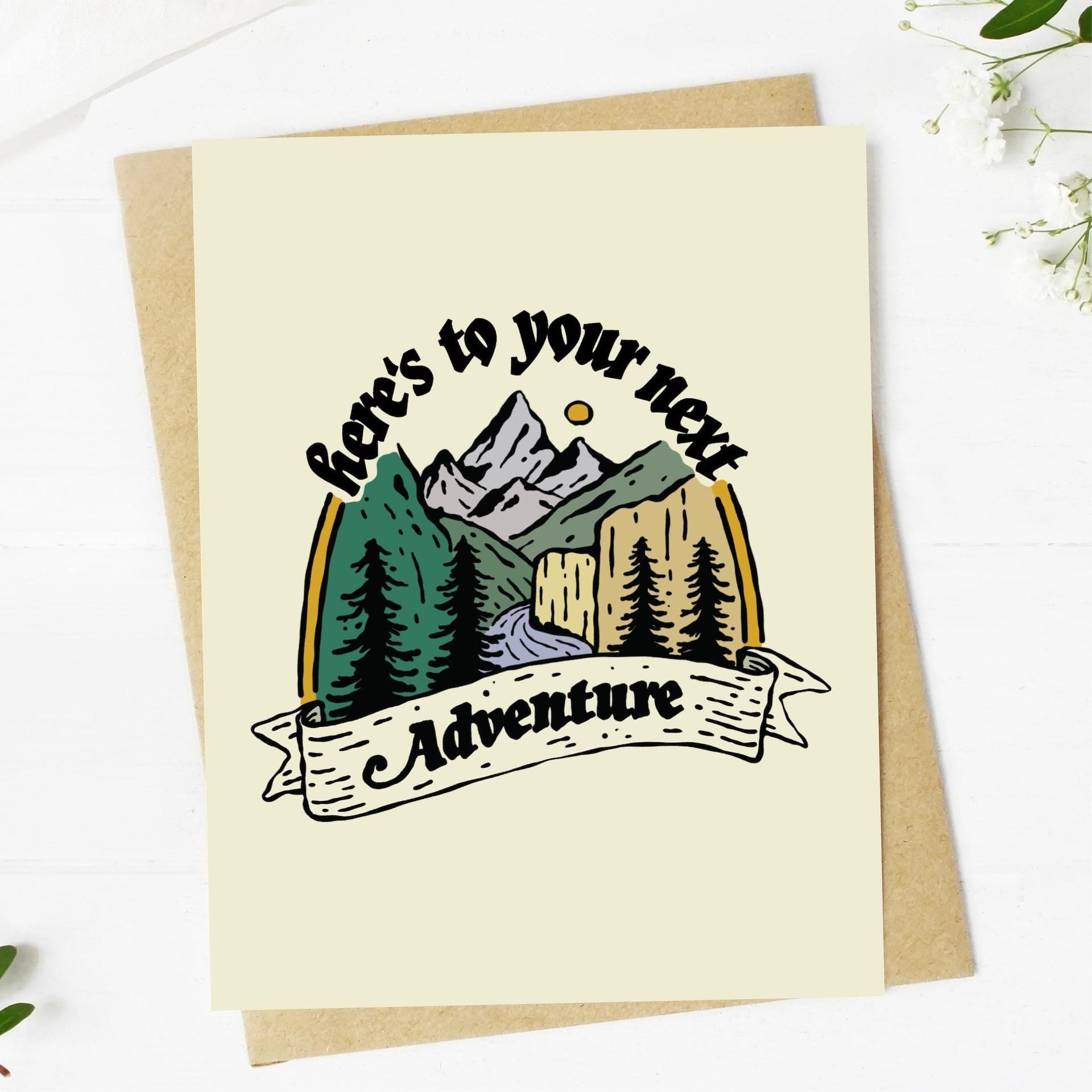  Here's To Your Next Adventure Greeting Card、mySite、ghnorth