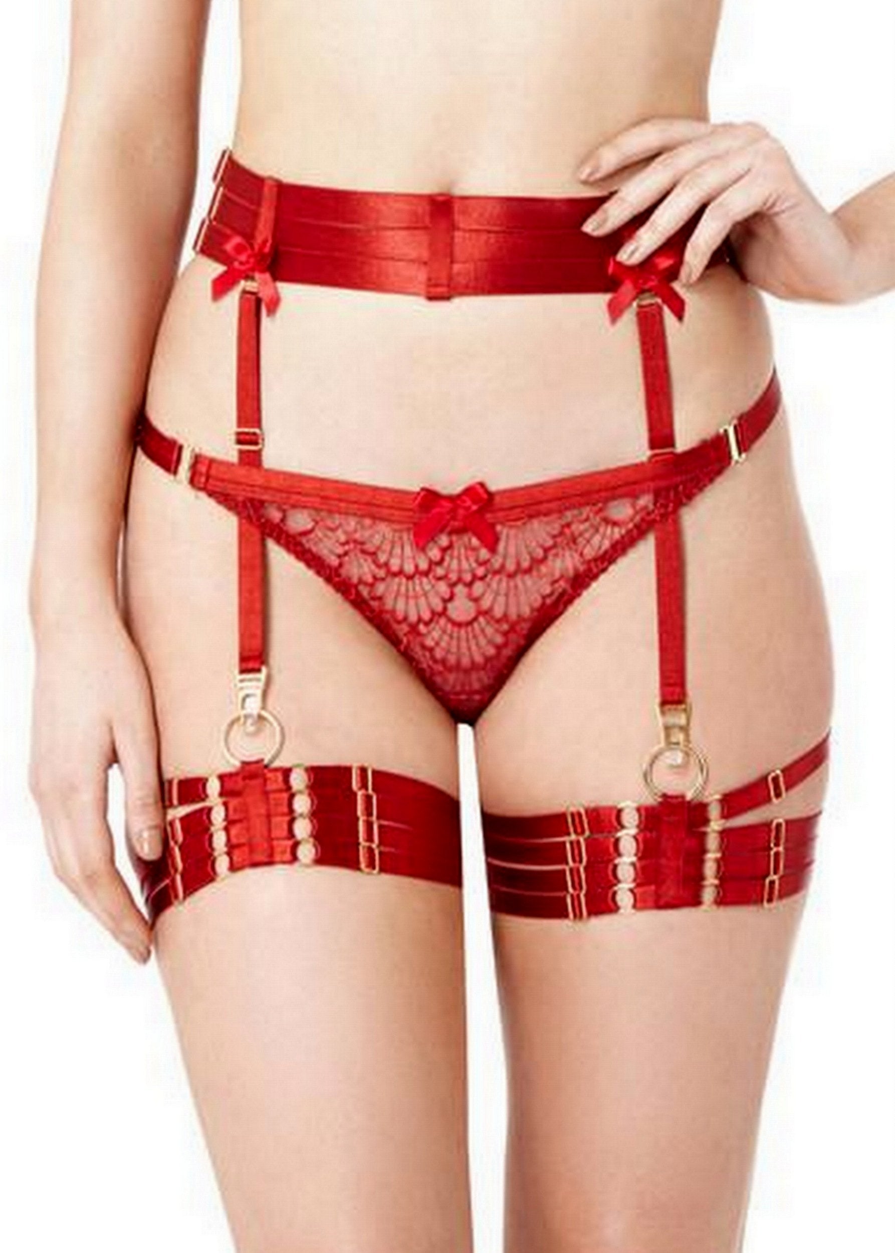  Bondage Webbed Garter (Burnt Red)、mySite、justintrudeaud
