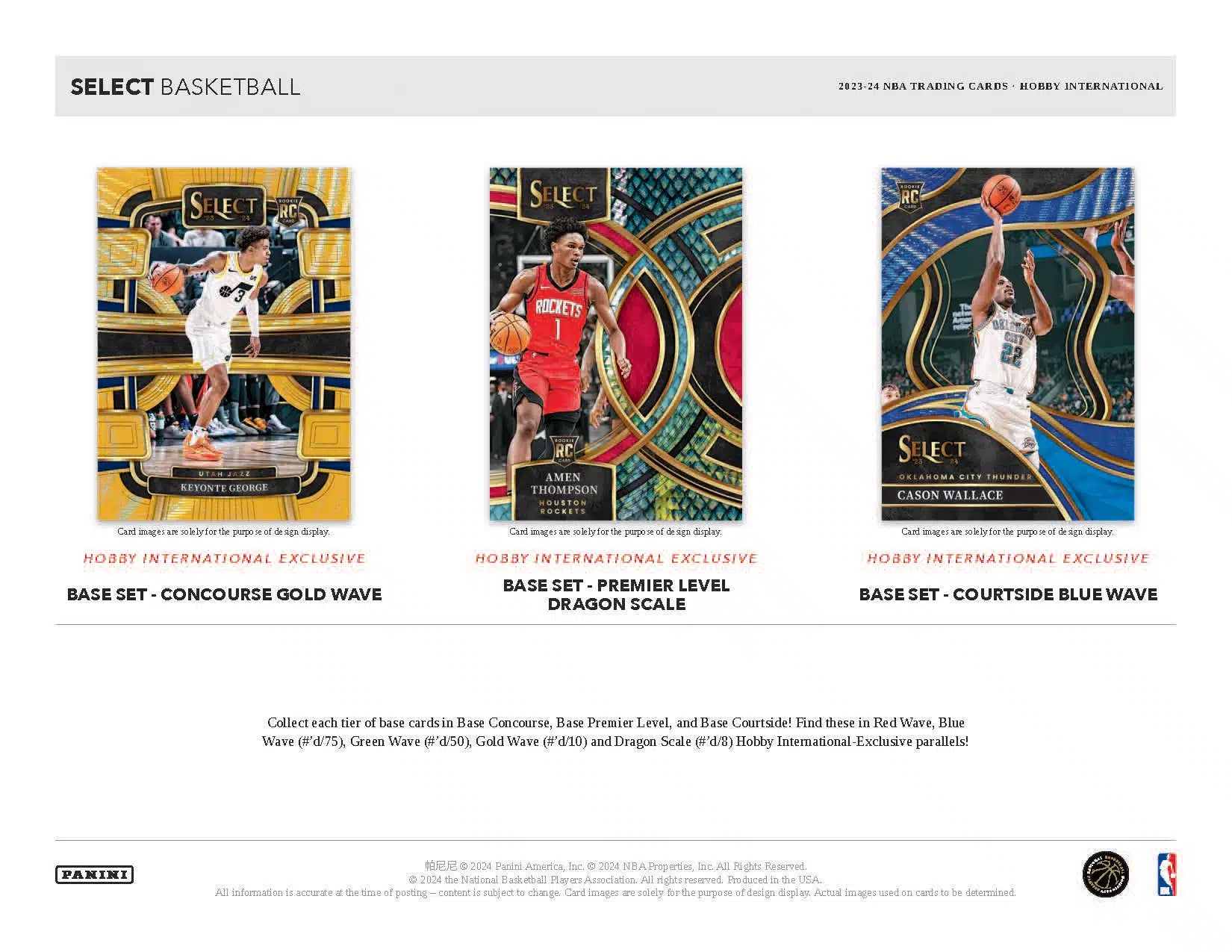 Panini Select NBA Basketball 2023/24 - International Hobby Box、mySite、waistdrama