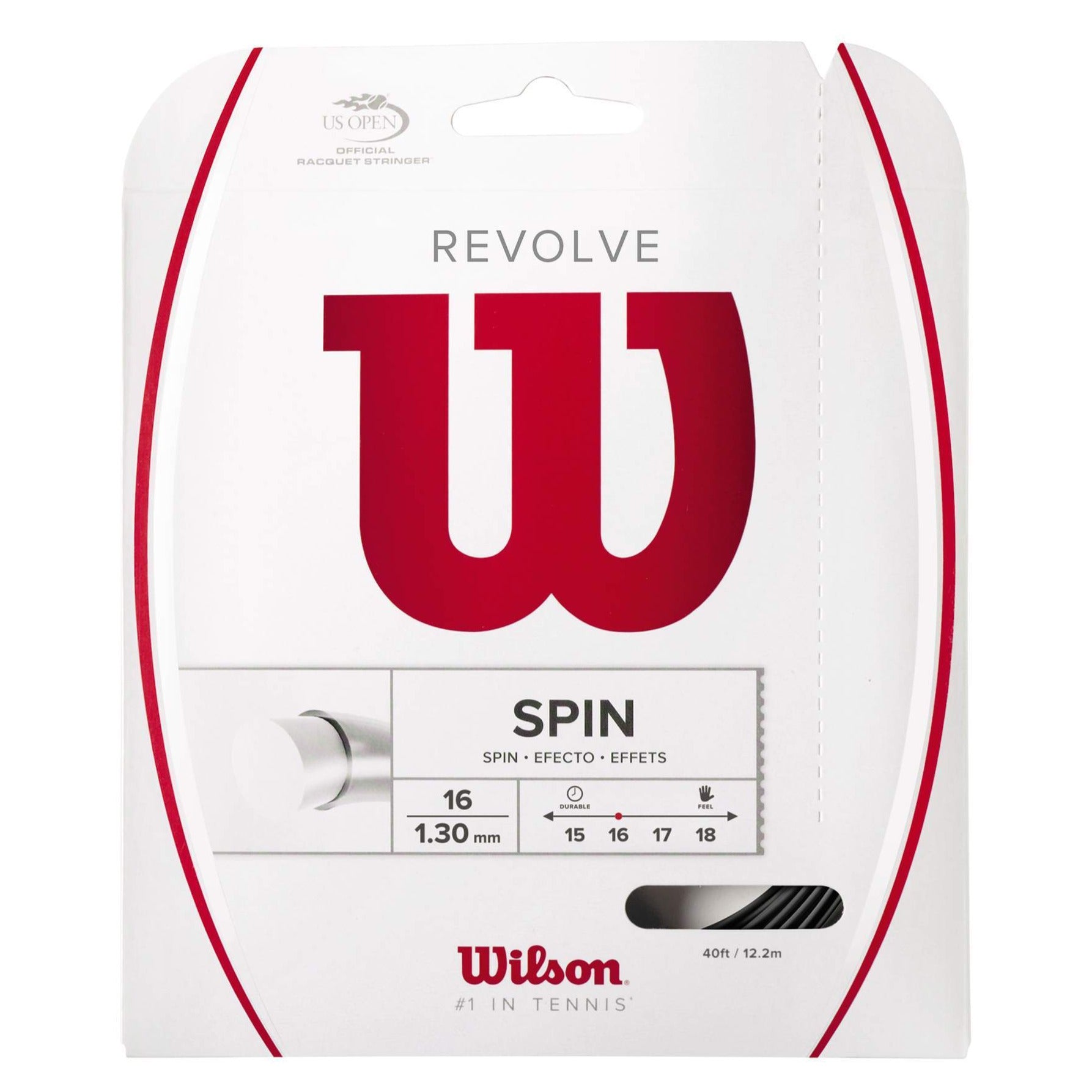 Wilson Revolve 16/1.30 Tennis String (Black)