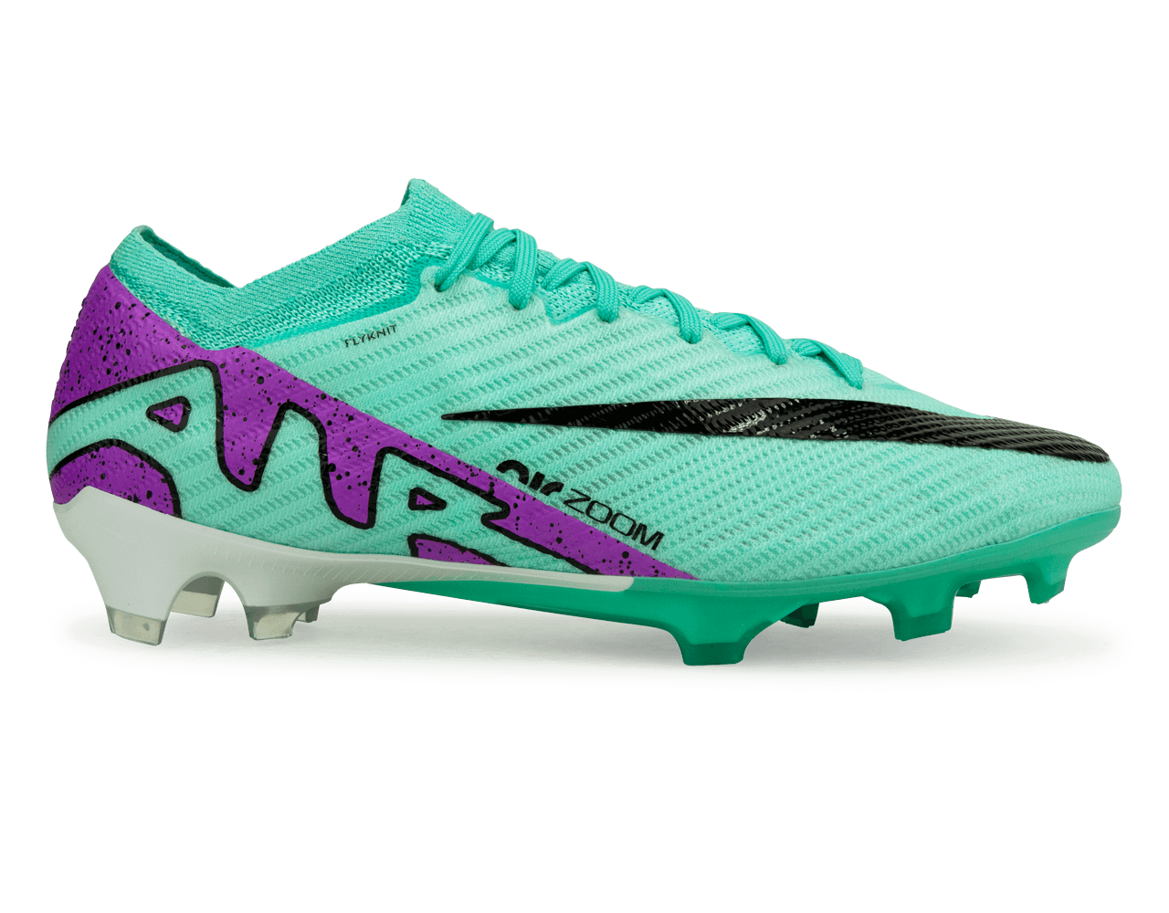 Nike Men's Zoom Mercurial Vapor 15 Elite FG Turquoise/Black/Purple、mySite、noshort