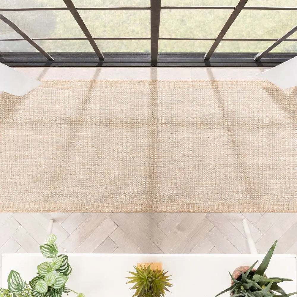 Odin Solid & Striped Border Indoor Outdoor Taupe Flatweave Rug、mySite、gigharbornorthrealestate