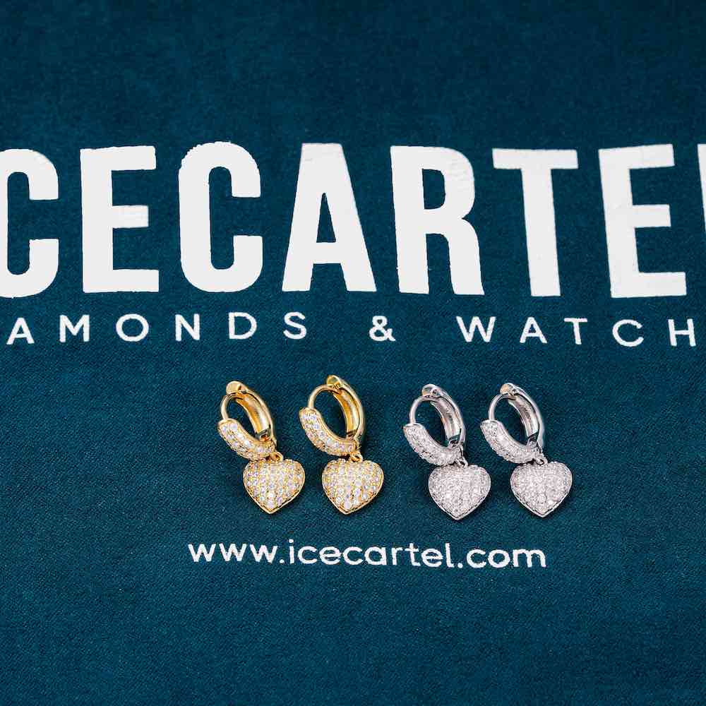 Heart Shaped Moissanite Drop Earrings 14K Gold、mySite、hinf8tx79