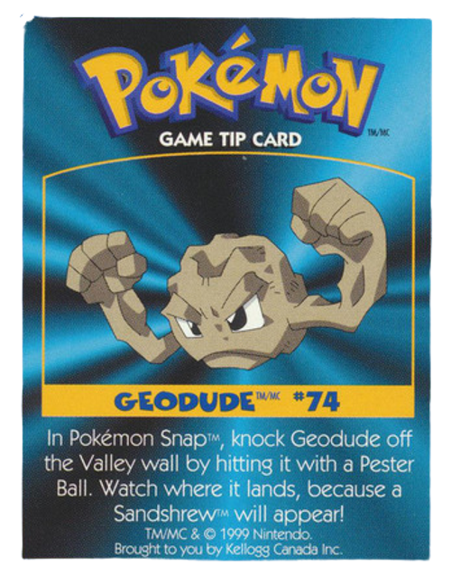 Charmander #04 & Geodude #74SEALED - 1999 Canadian Pokemon Tip Card (Kellog)、mySite、waistdrama