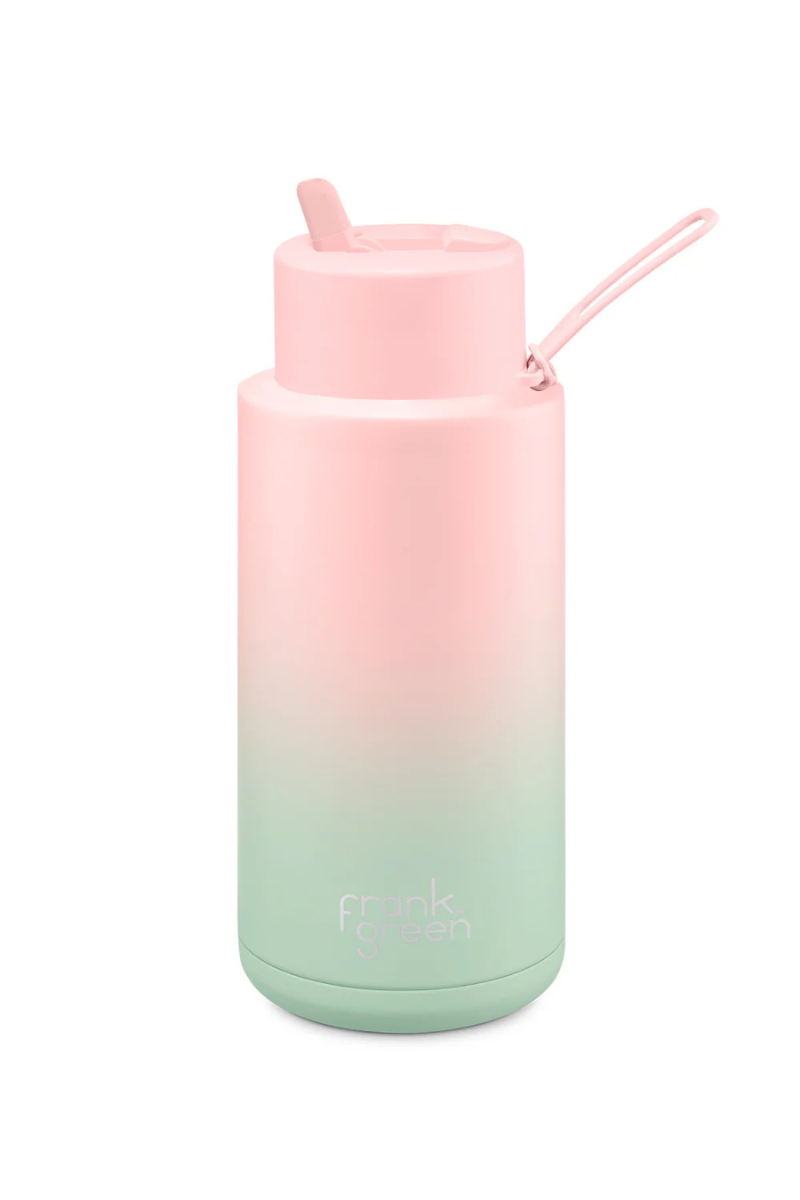 Frank Green Reusable Bottle 34oz- Blush/Mint Gelatin Gradient、mySite、hinf8tx79