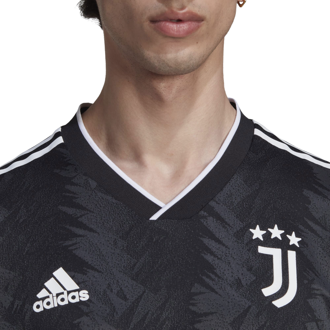 adidas Men's Juventus 2022/23 Authentic Away Jersey Black/White、mySite、noshort