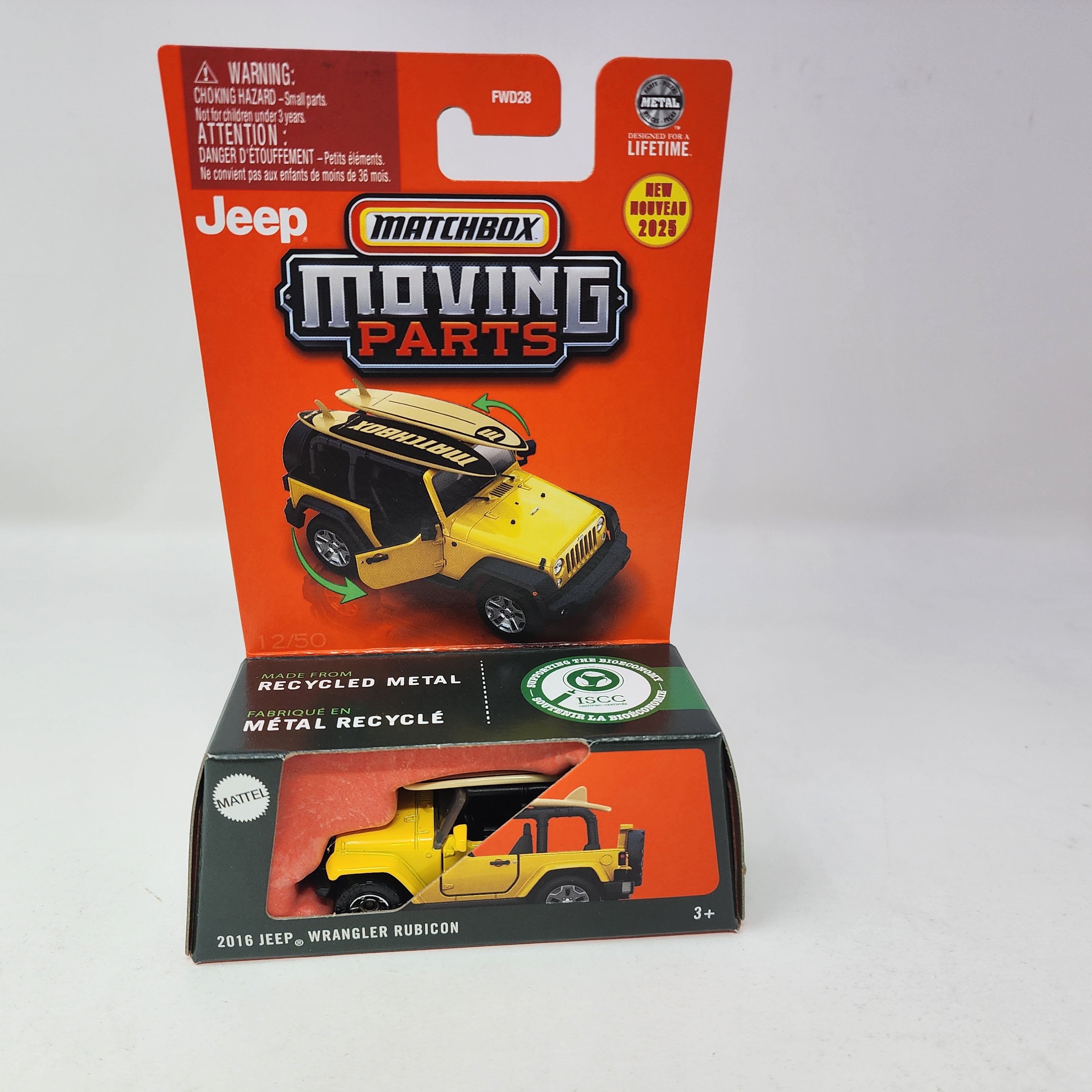 2016 Jeep Wrangler Rubicon * Yellow * 2025 Matchbox Moving Parts Case C、mySite、hgirdovlk