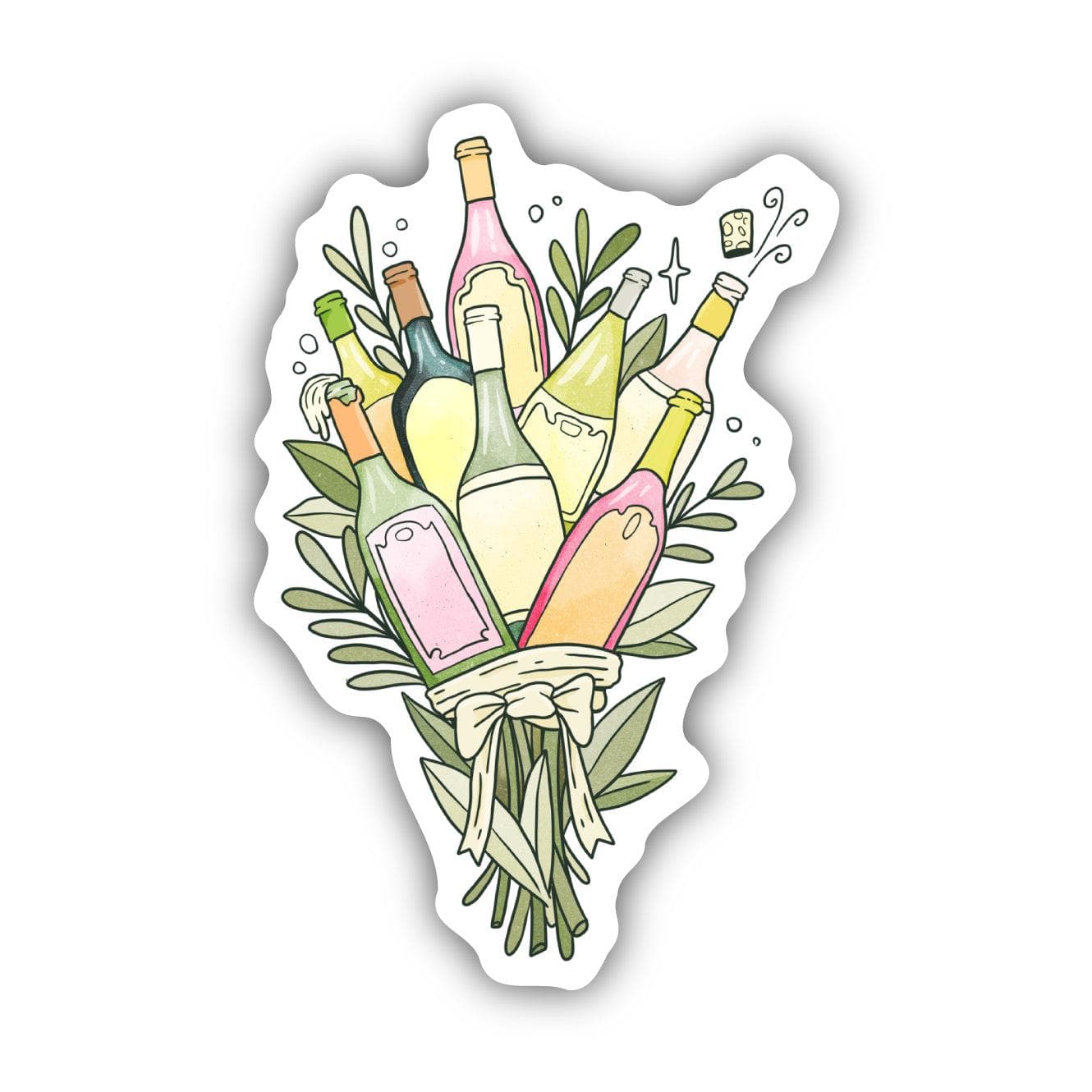  Bouquet Of Wine Sticker、mySite、elrpsem3k