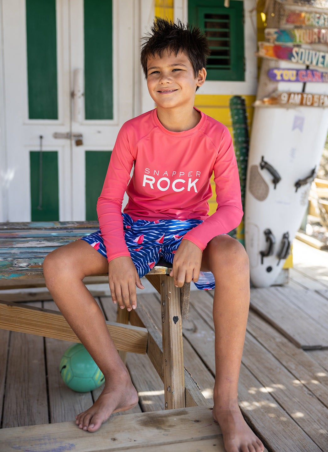 Snapper Rock Boys' Sailboat Rock Swim Trunk (Toddler, Little Kid, Big Kid)、mySite、noshort