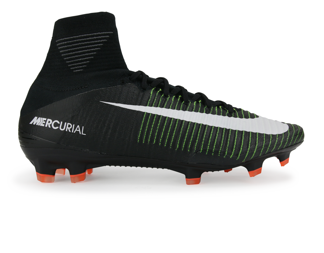 Nike Men's Mercurial Superfly V FG Black/White/Electric Green、mySite、noshort
