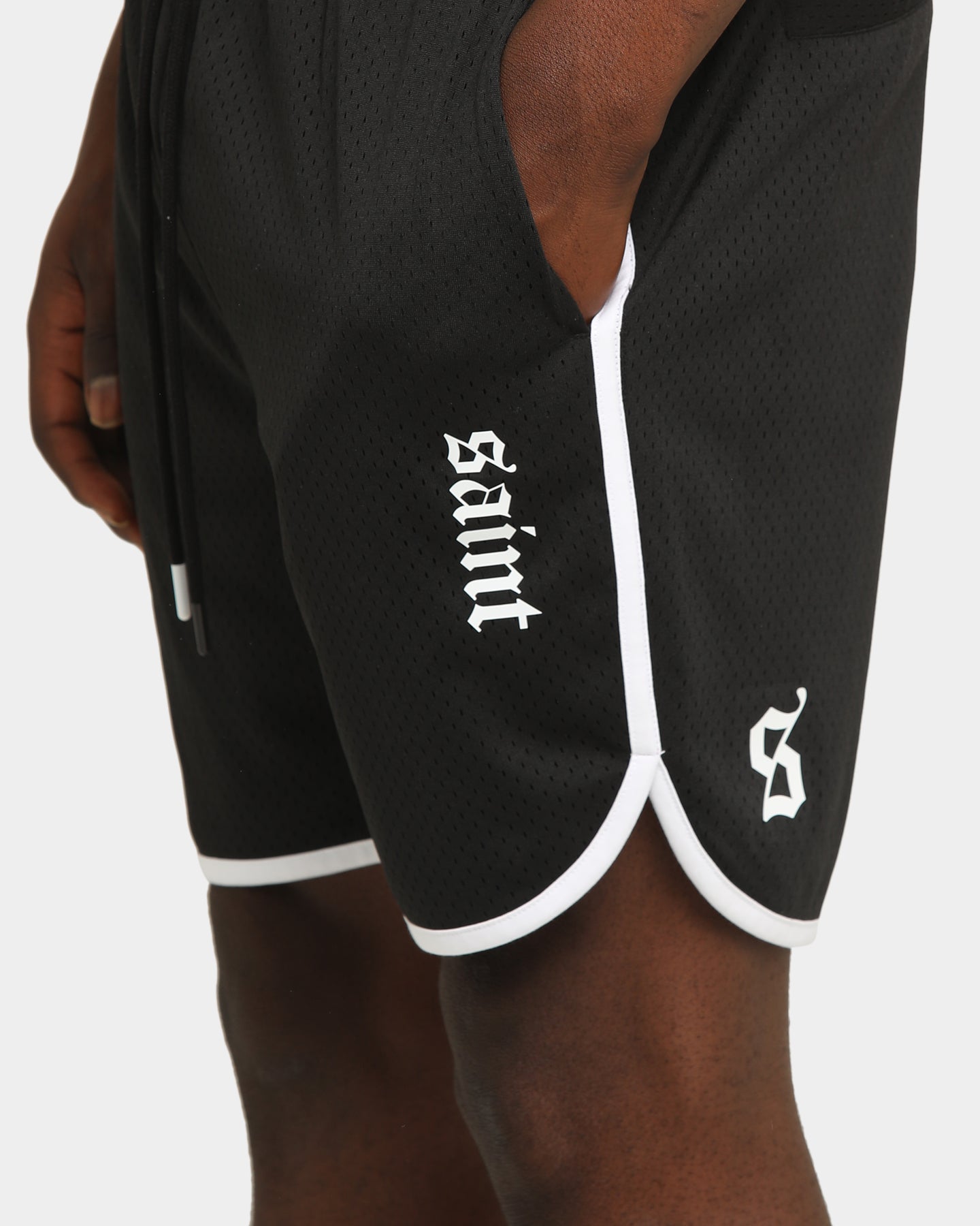 Saint Morta Era Mesh Basketball Short Black/White、mySite、zt4zffjzw