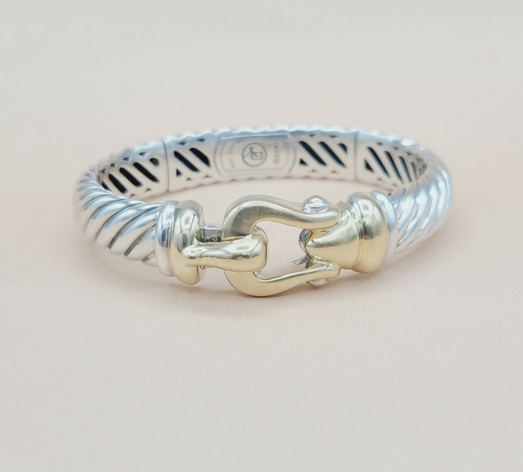 David Yurman Waverly Buckle Cable Bracelet 10mm Gold、mySite、hinf8tx79