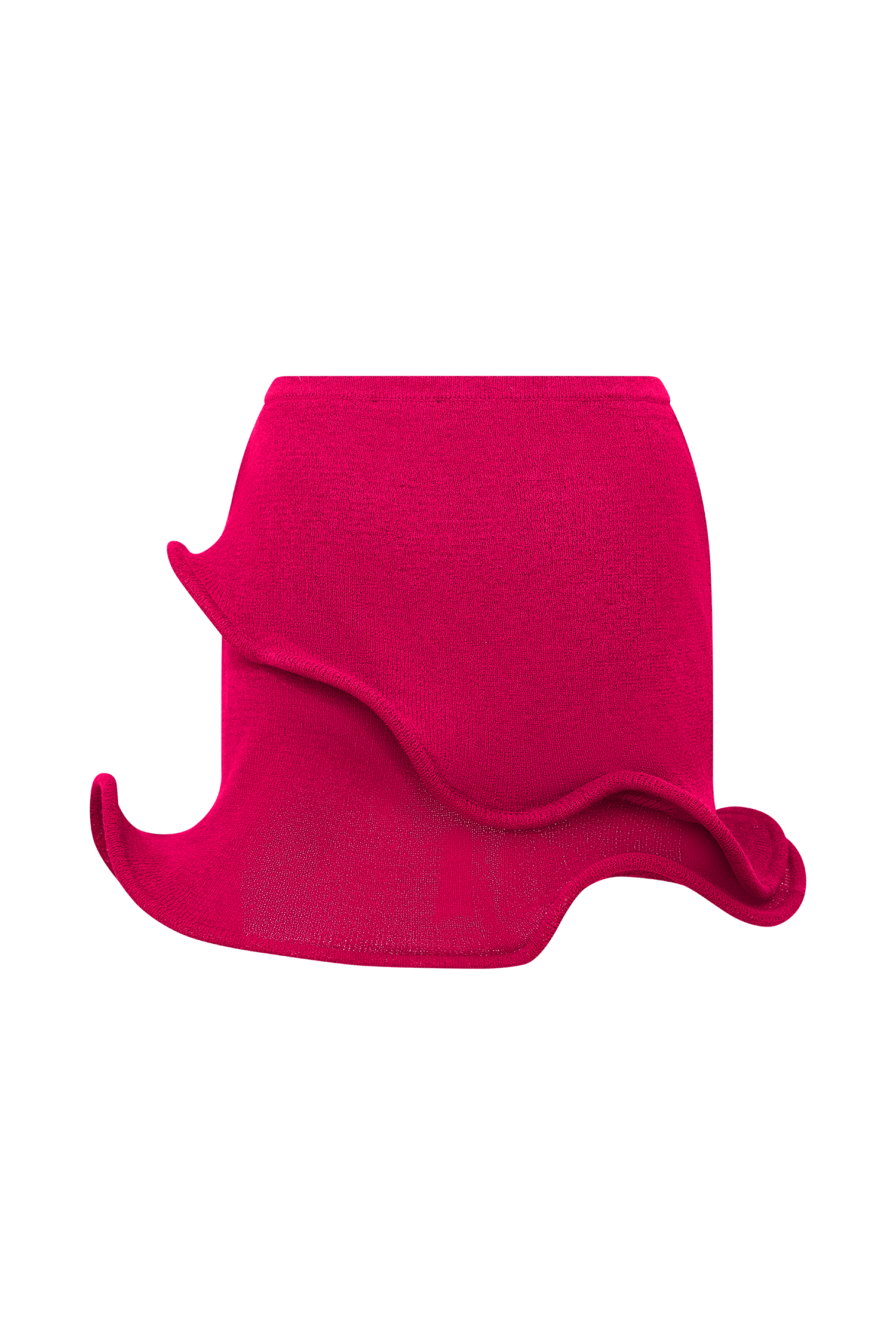 Haisley Knit Mini Skirt - Raspberry、mySite、solidvoid