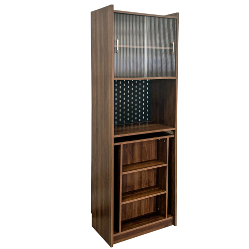 Home Office Computer Desk with Hutch, Antiqued White finish、、casual