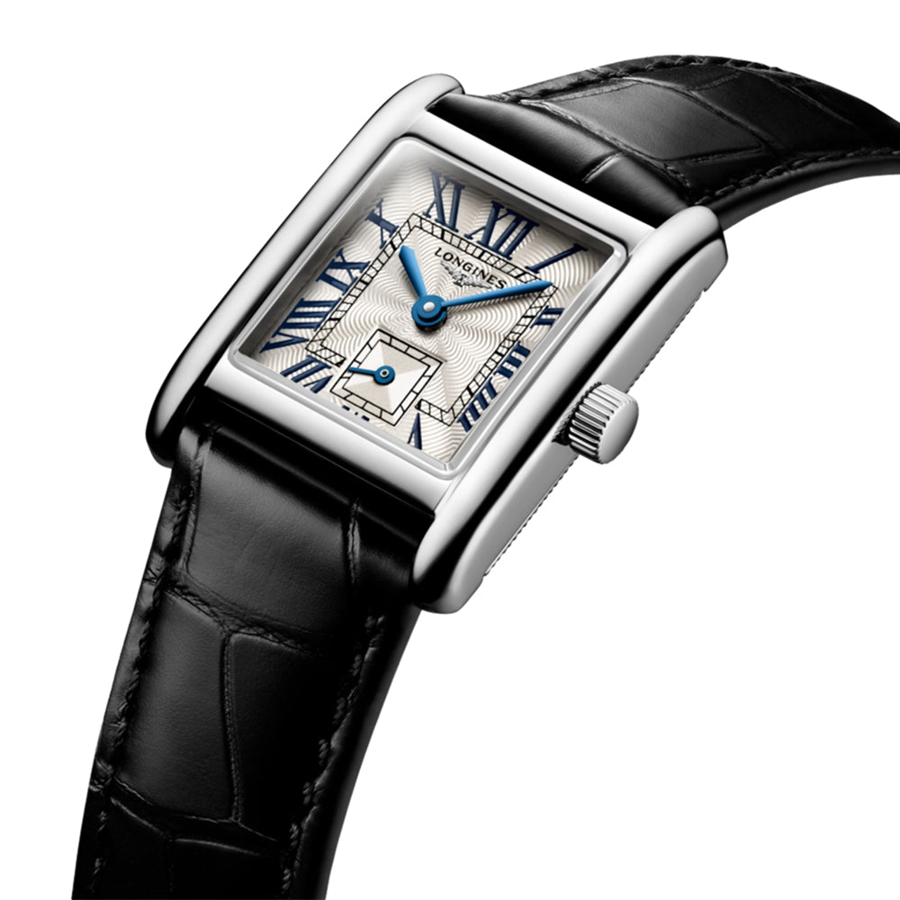  Mini Dolcevita 29mm - Silver Fliniqué Dial on Leather Strap